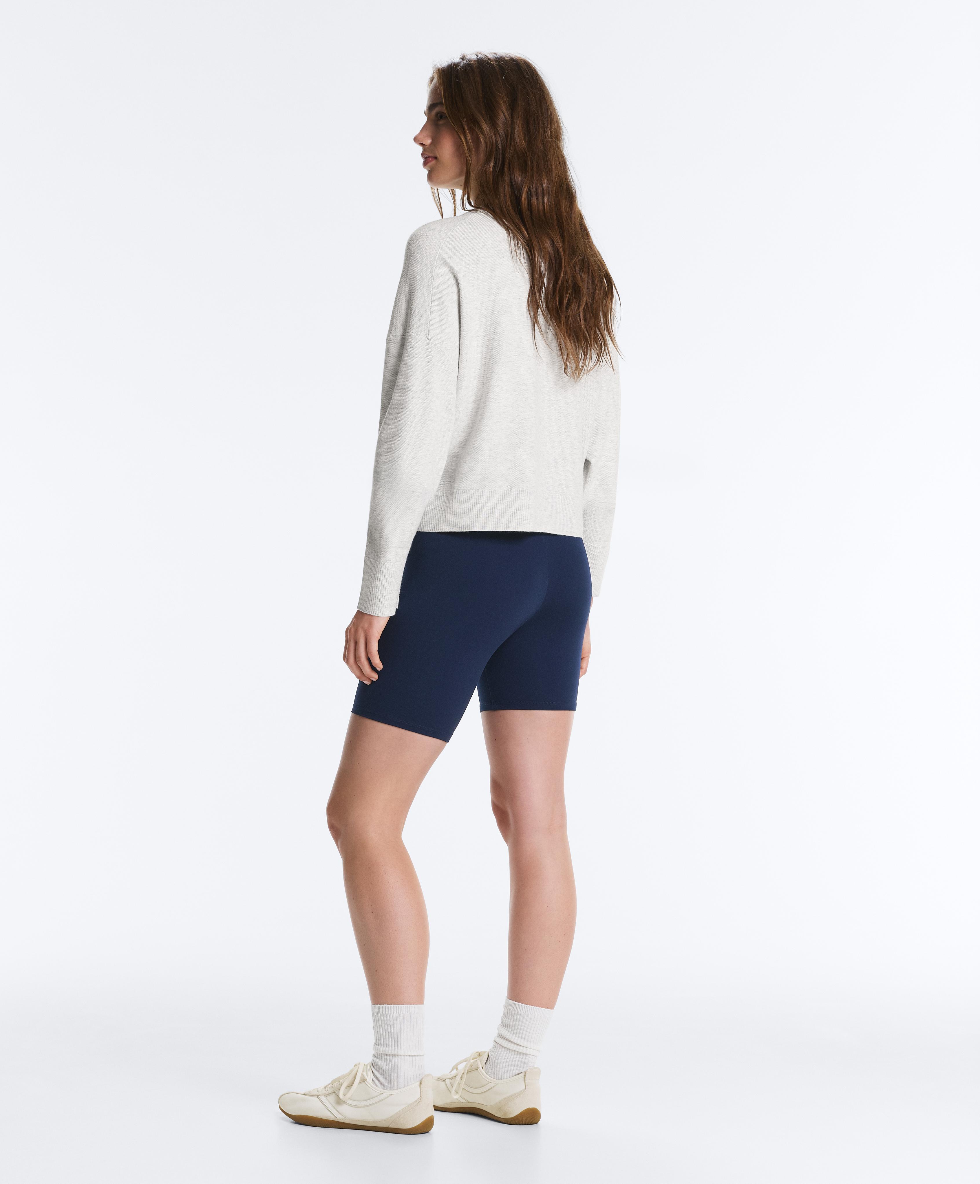 Knit crewneck jumper — PALE GREY MELANGE