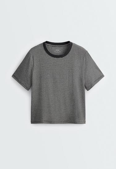 Regular Fit striped short-sleeve T-shirt — BLACK 5
