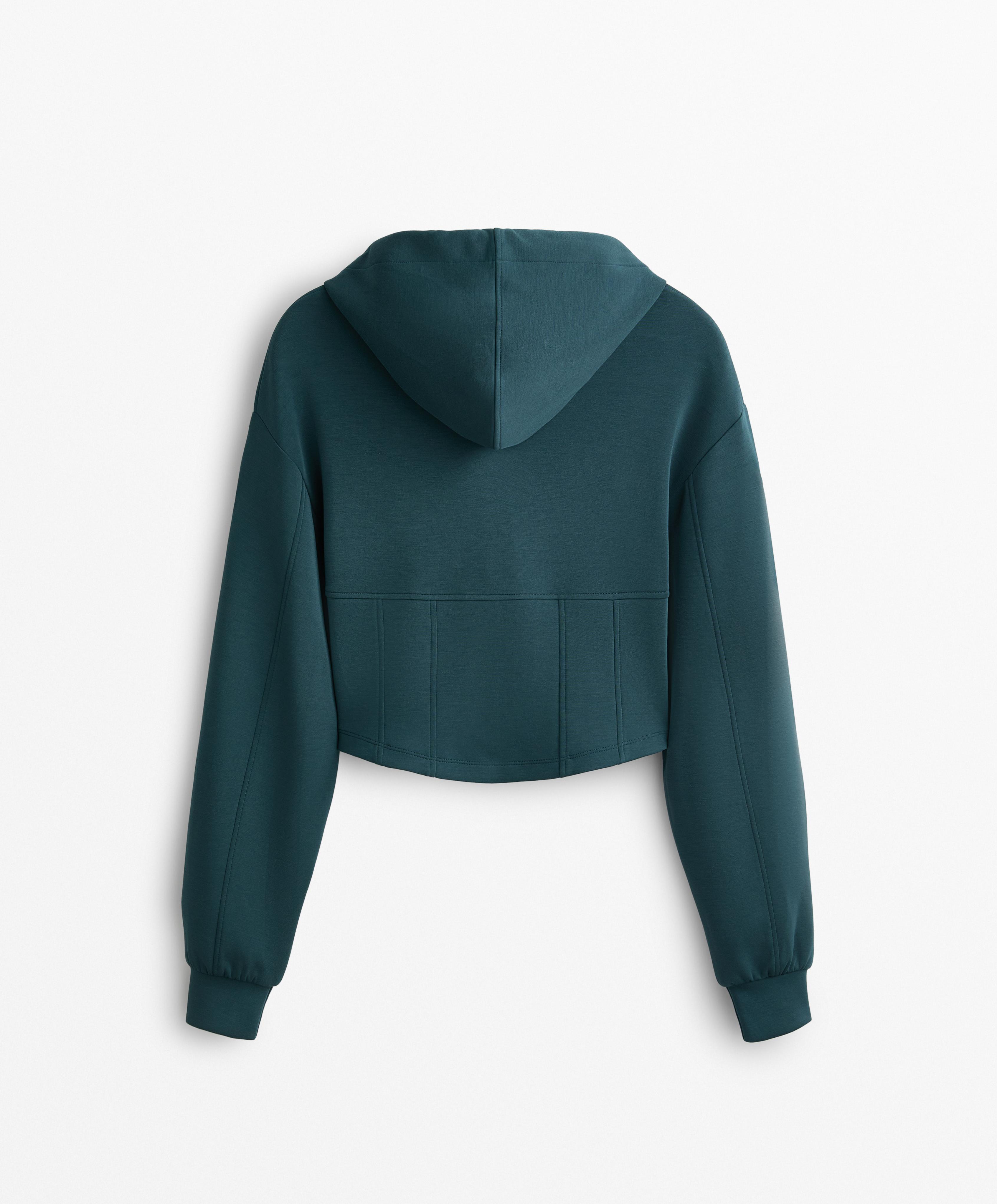 Crop jacket with soft-touch modal