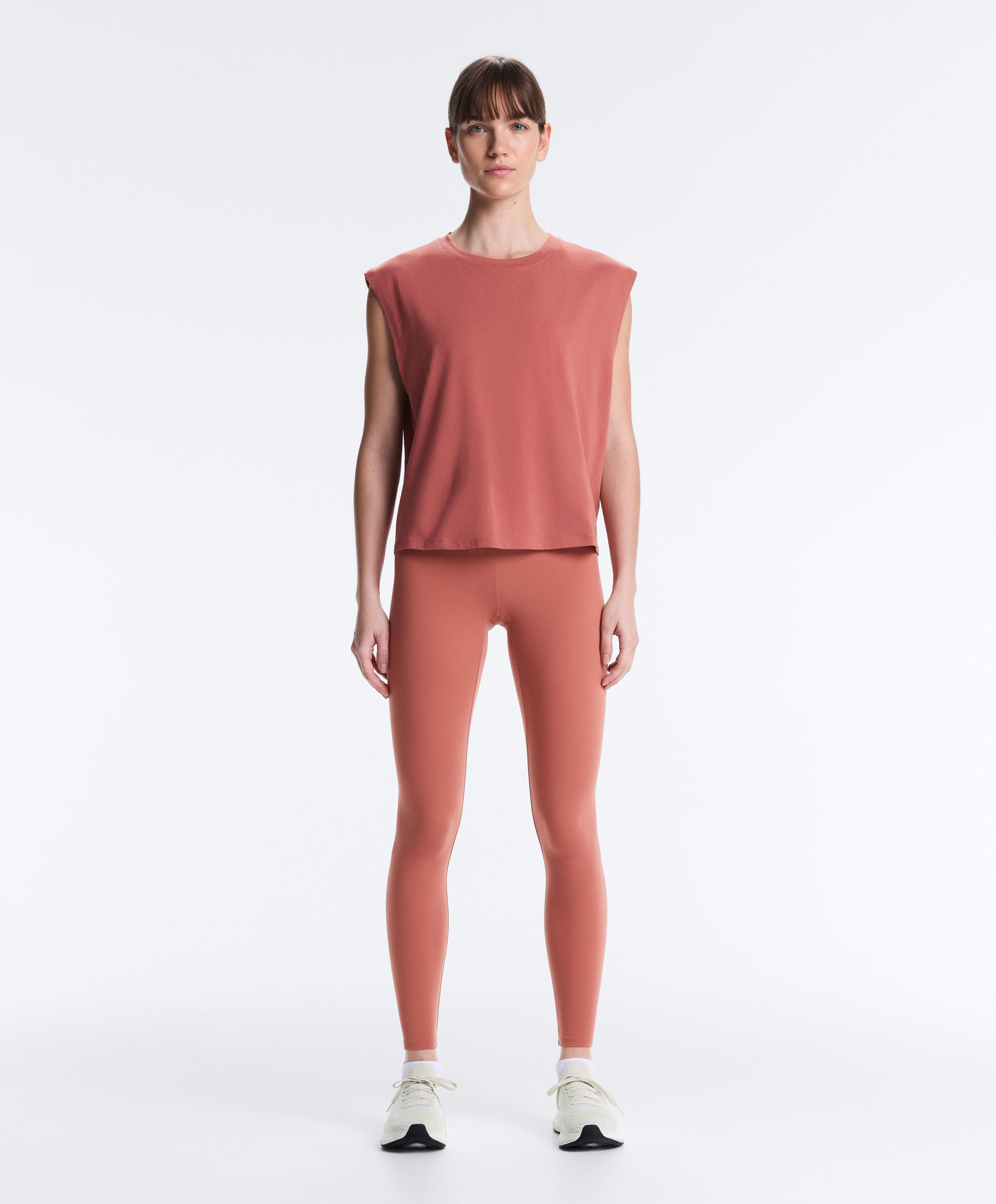 Cotton blend sleeveless T-shirt Cotton blend sleeveless T-shirt