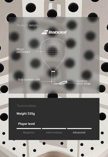 Babolat Dyna Spirit padel racket — ECRU 2