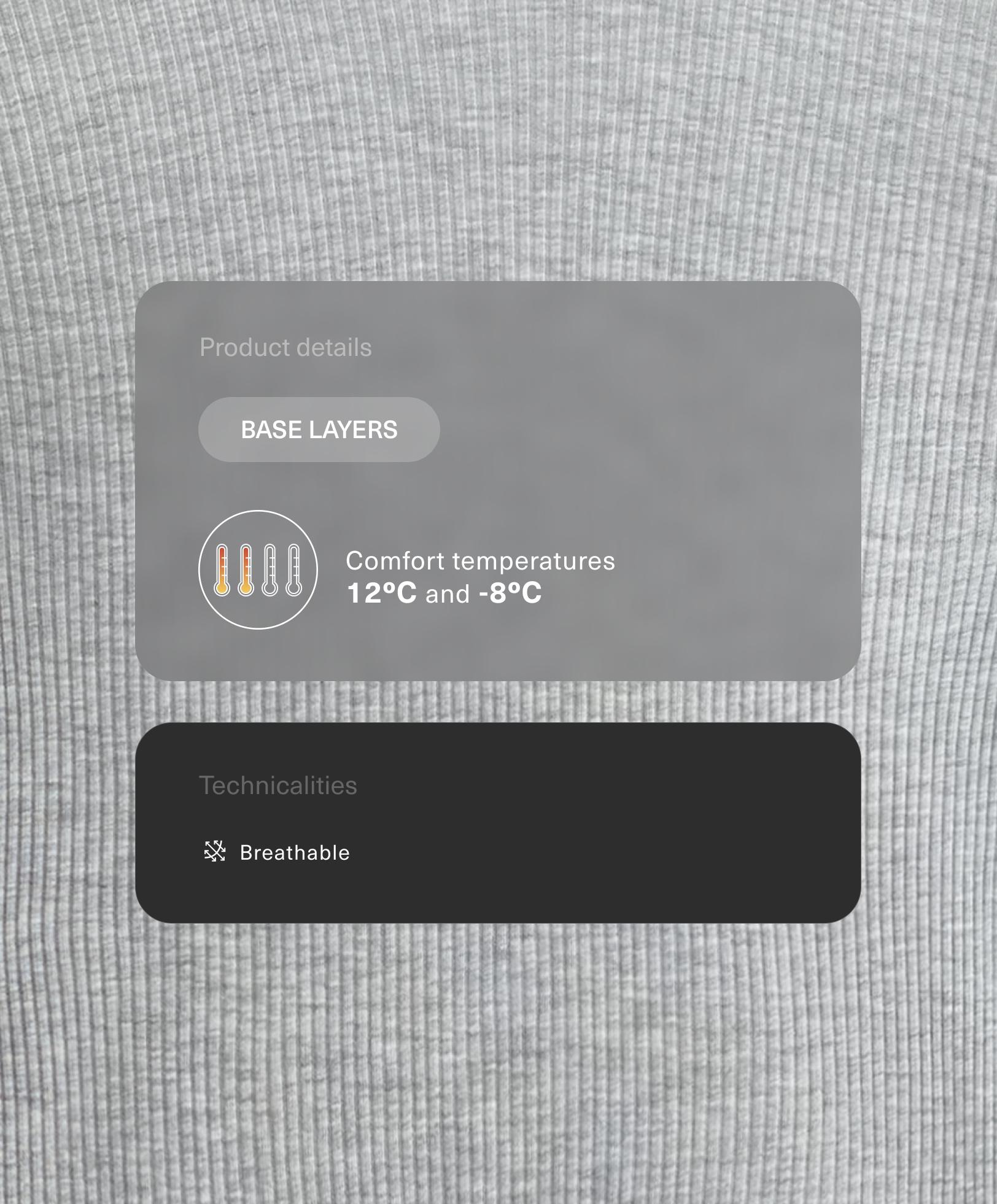 Camiseta térmica base layer cuello alto rib con lyocell - Rebajas