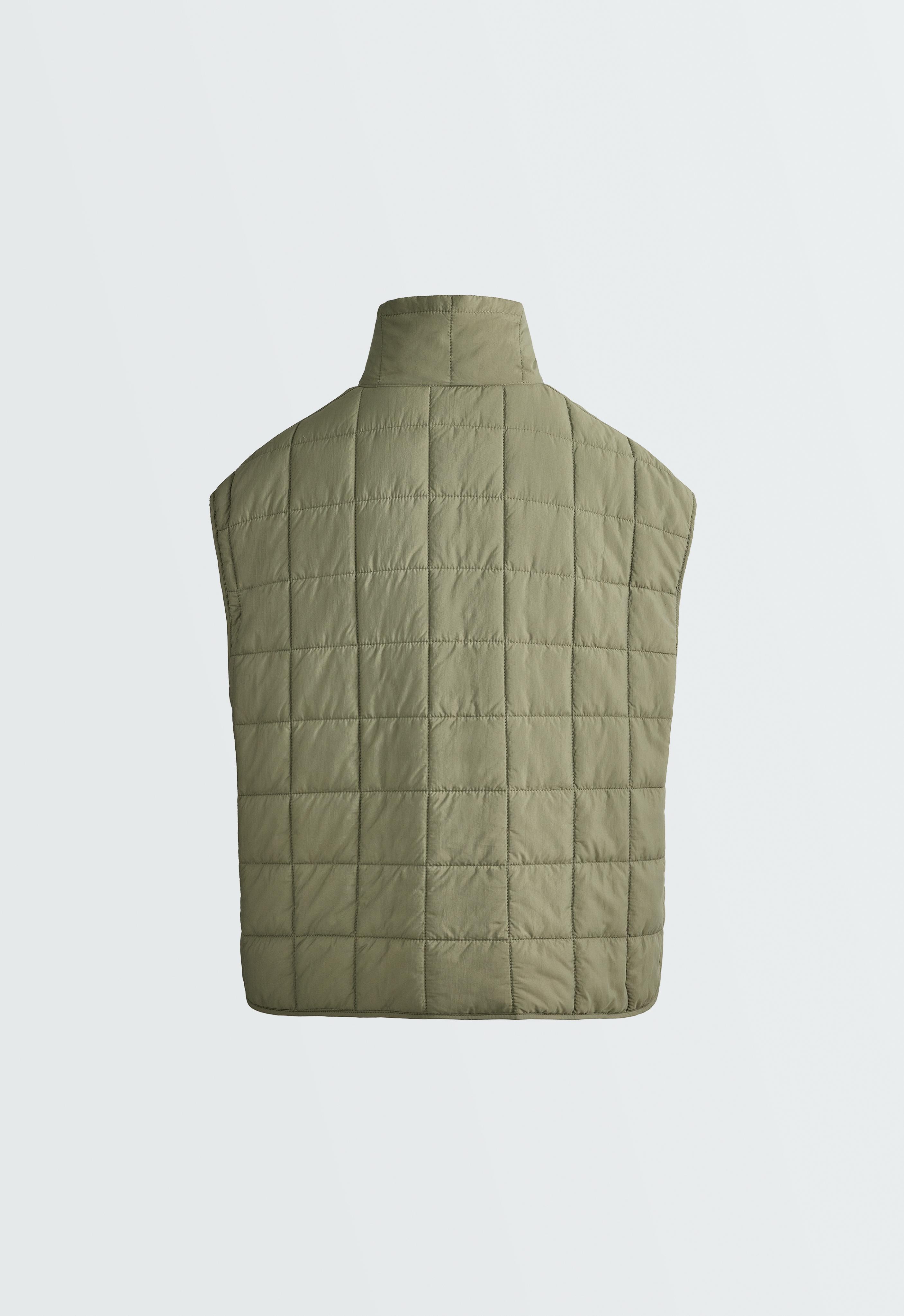 FELLEX® AEROGEL boxy padded gilet — DARK KHAKI