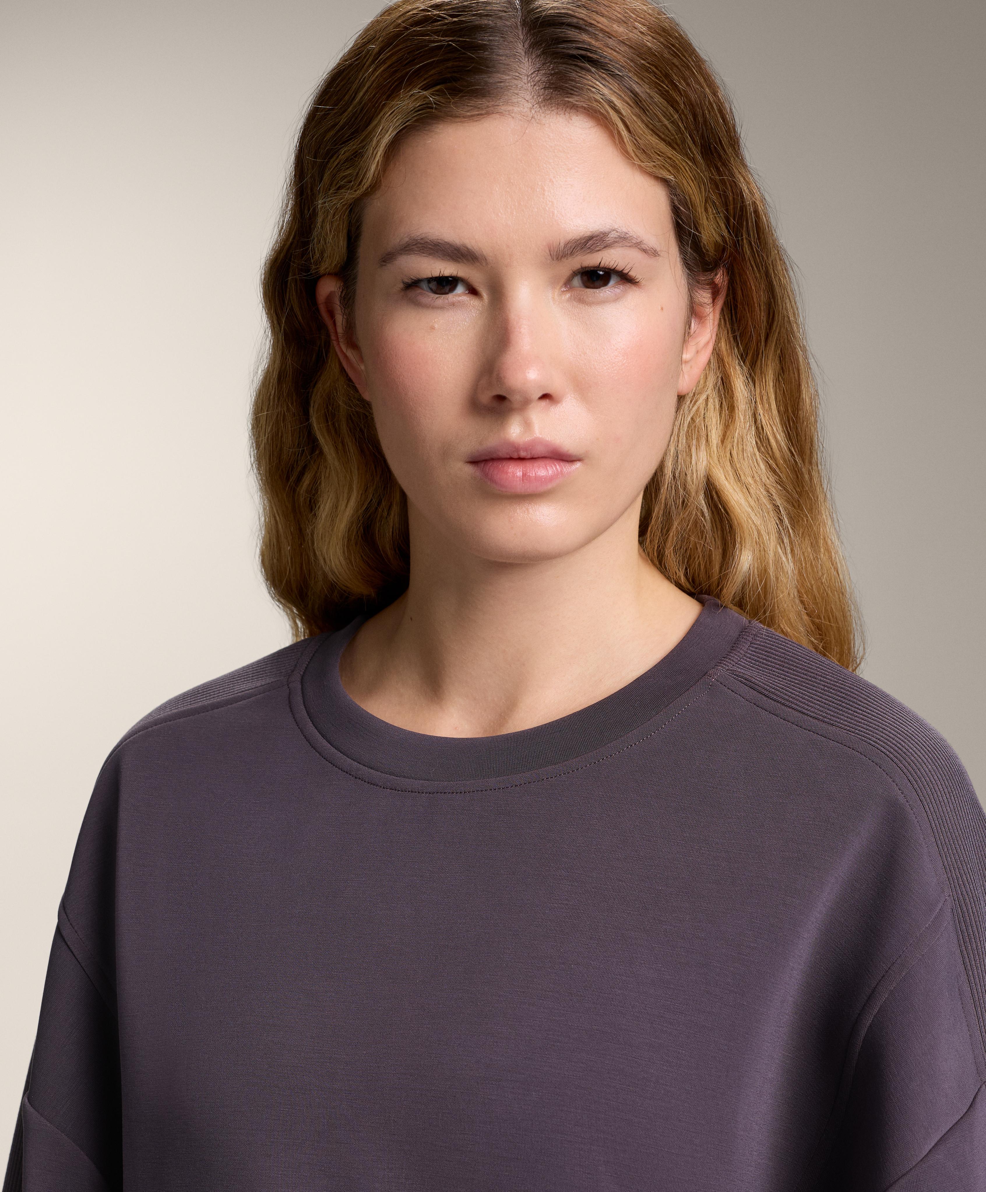 Дуксер со ребрест детаљ и брусен модал - Намалениe