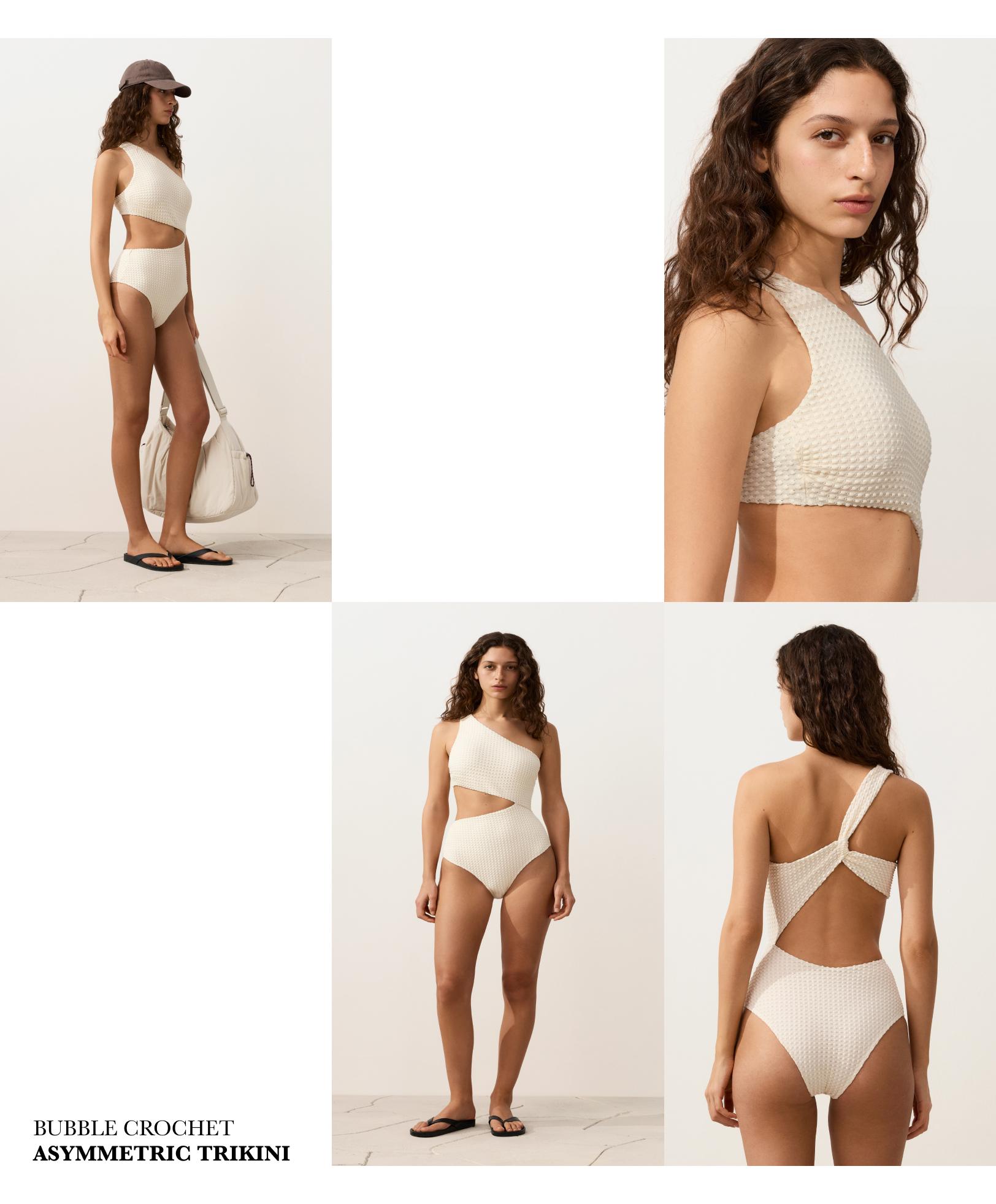 Trikini asymétrique crochet bulle