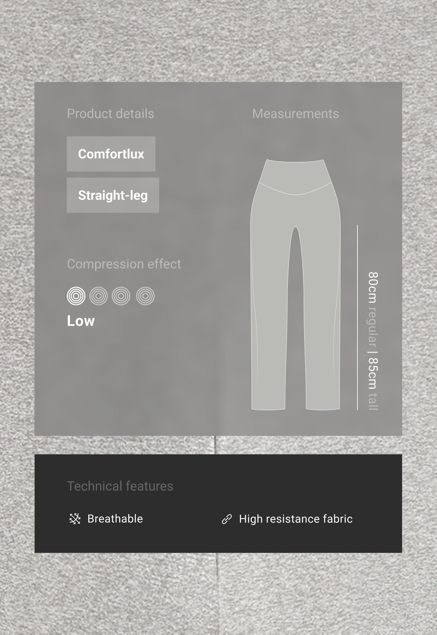 Comfortlux high-waisted straight-leg heathered trousers Comfortlux high-waisted straight-leg heathered trousers