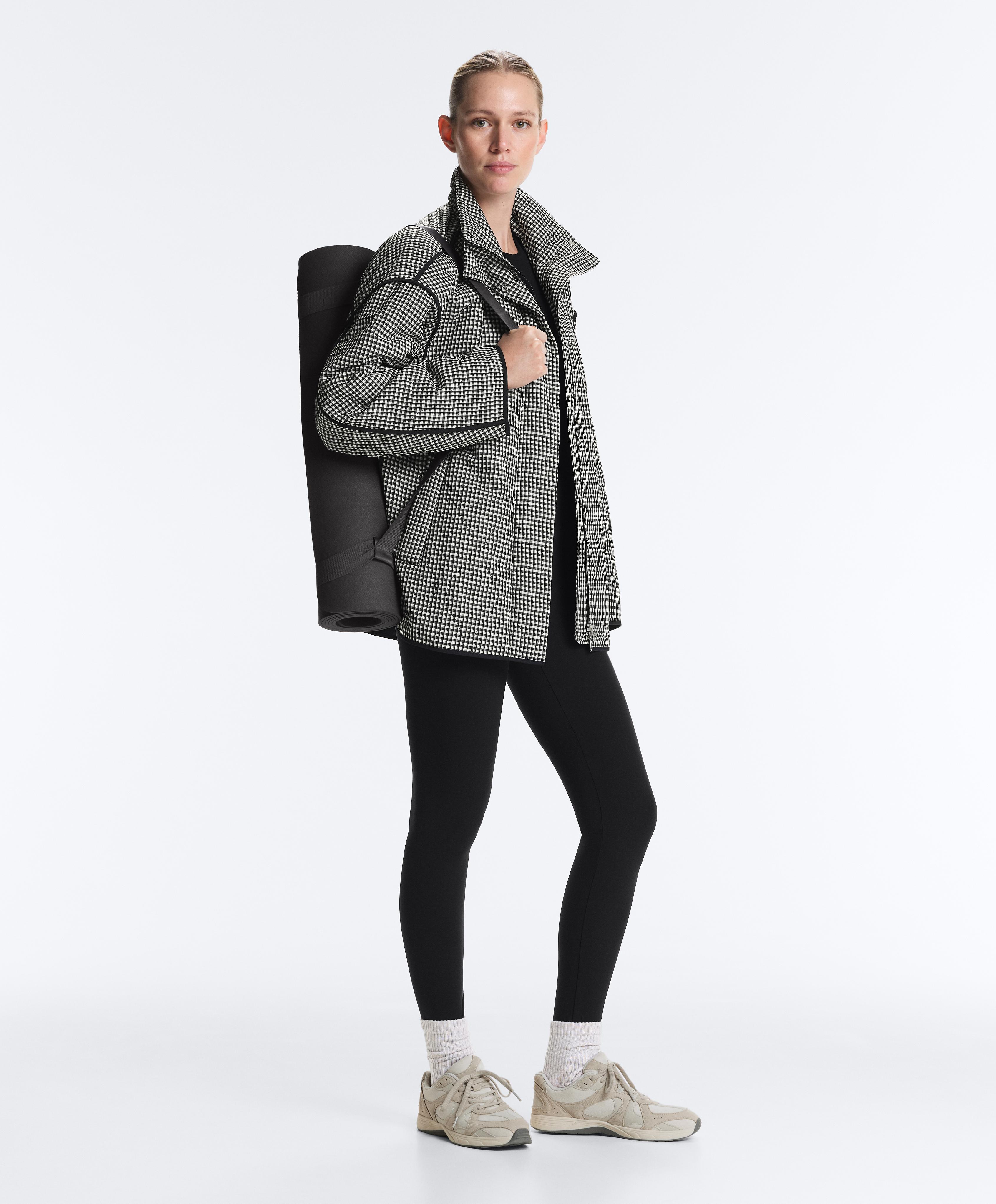 FELLEX® AEROGEL gingham padded jacket — BLACK
