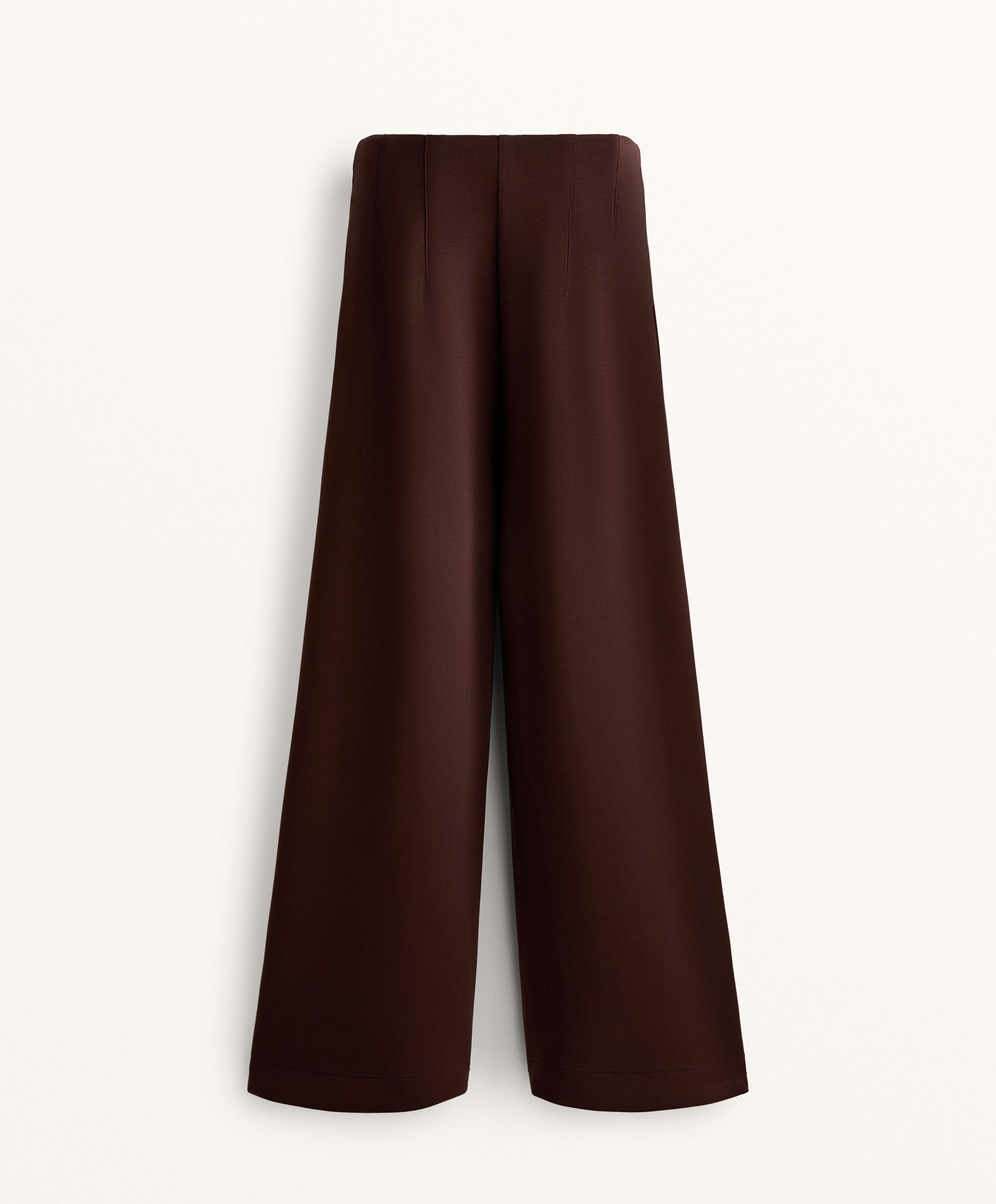 Straight-leg trousers with soft-touch modal and crease Straight-leg trousers with soft-touch modal and crease
