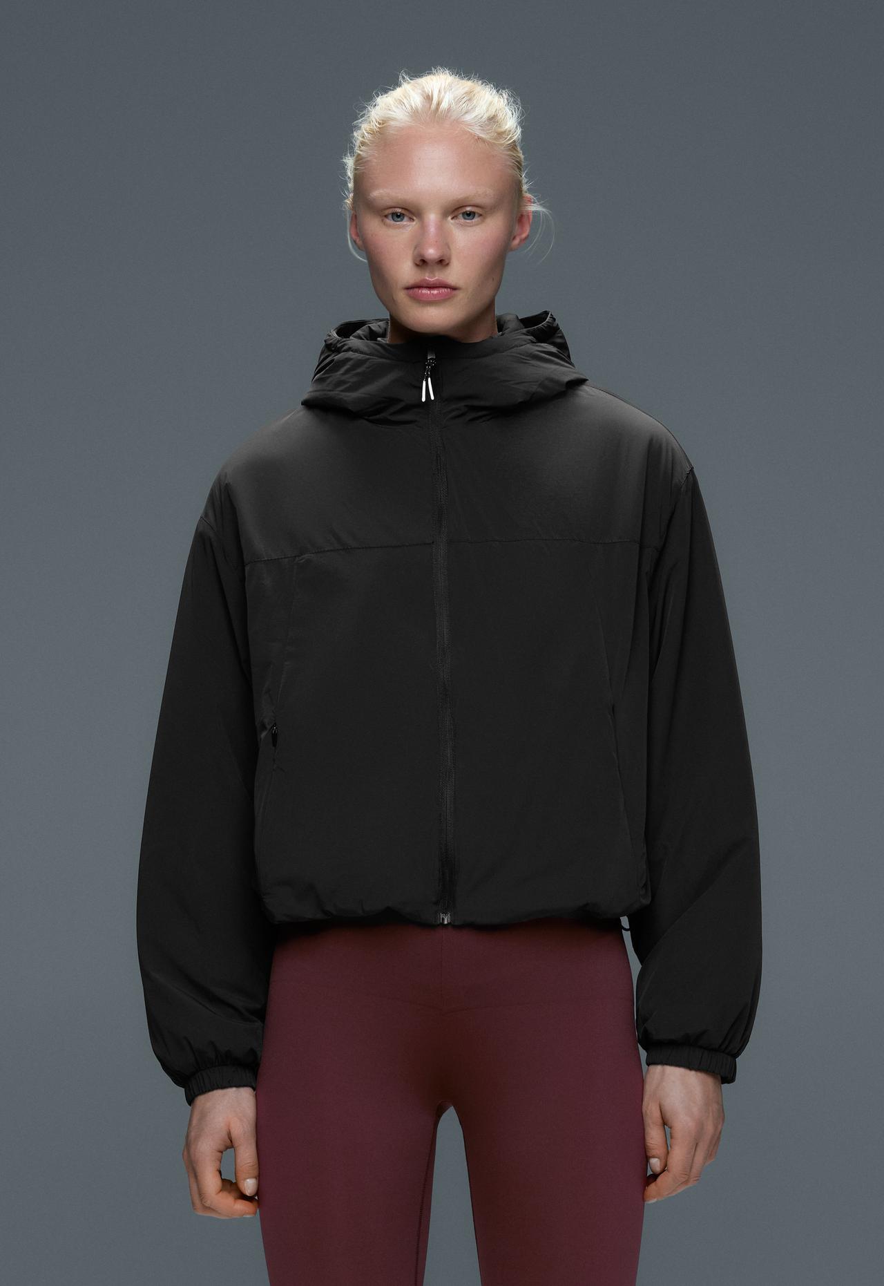 FELLEX® Volcanic technical padded boxy jacket — BLACK