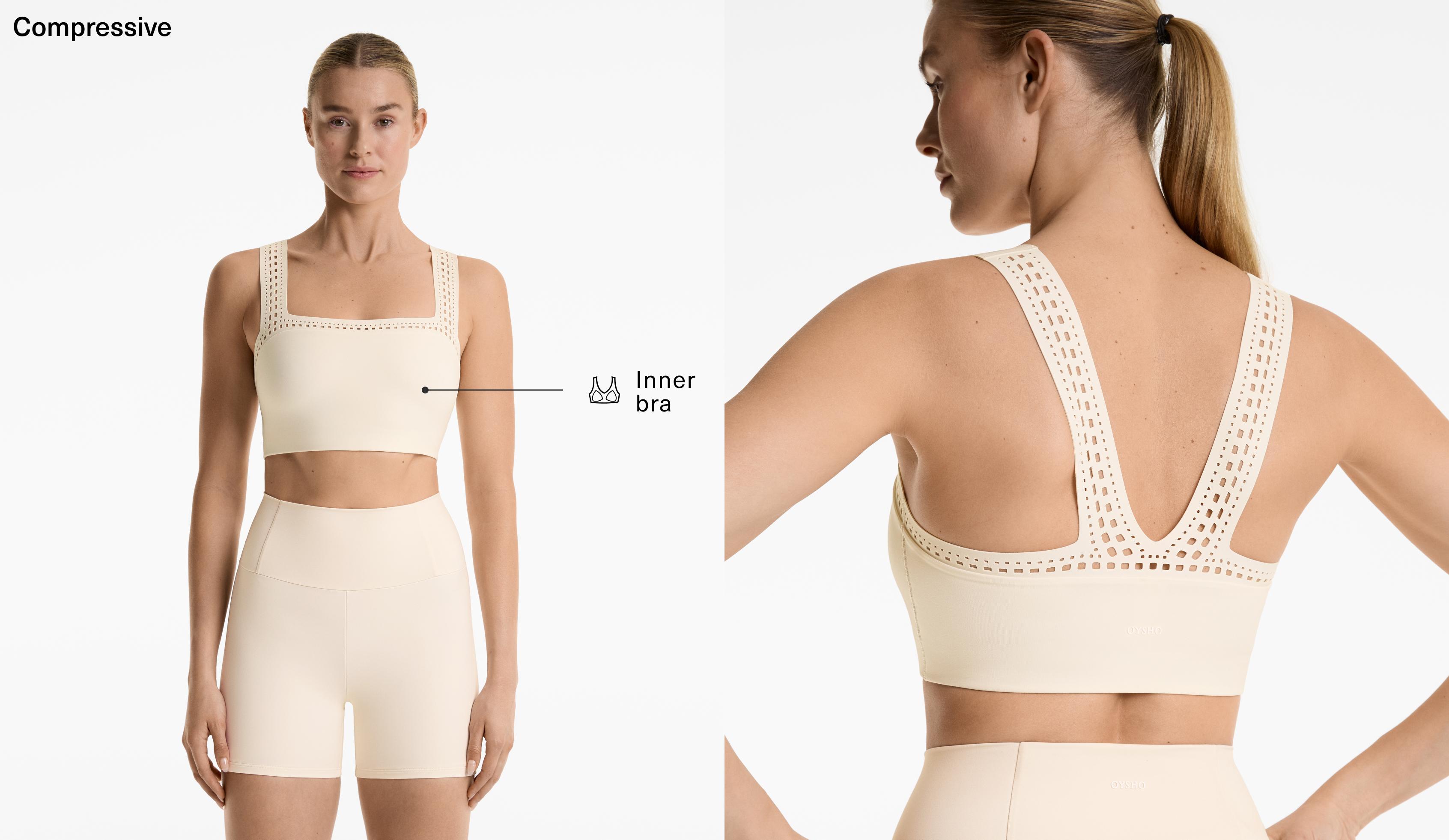 Compressive cutwork tank top