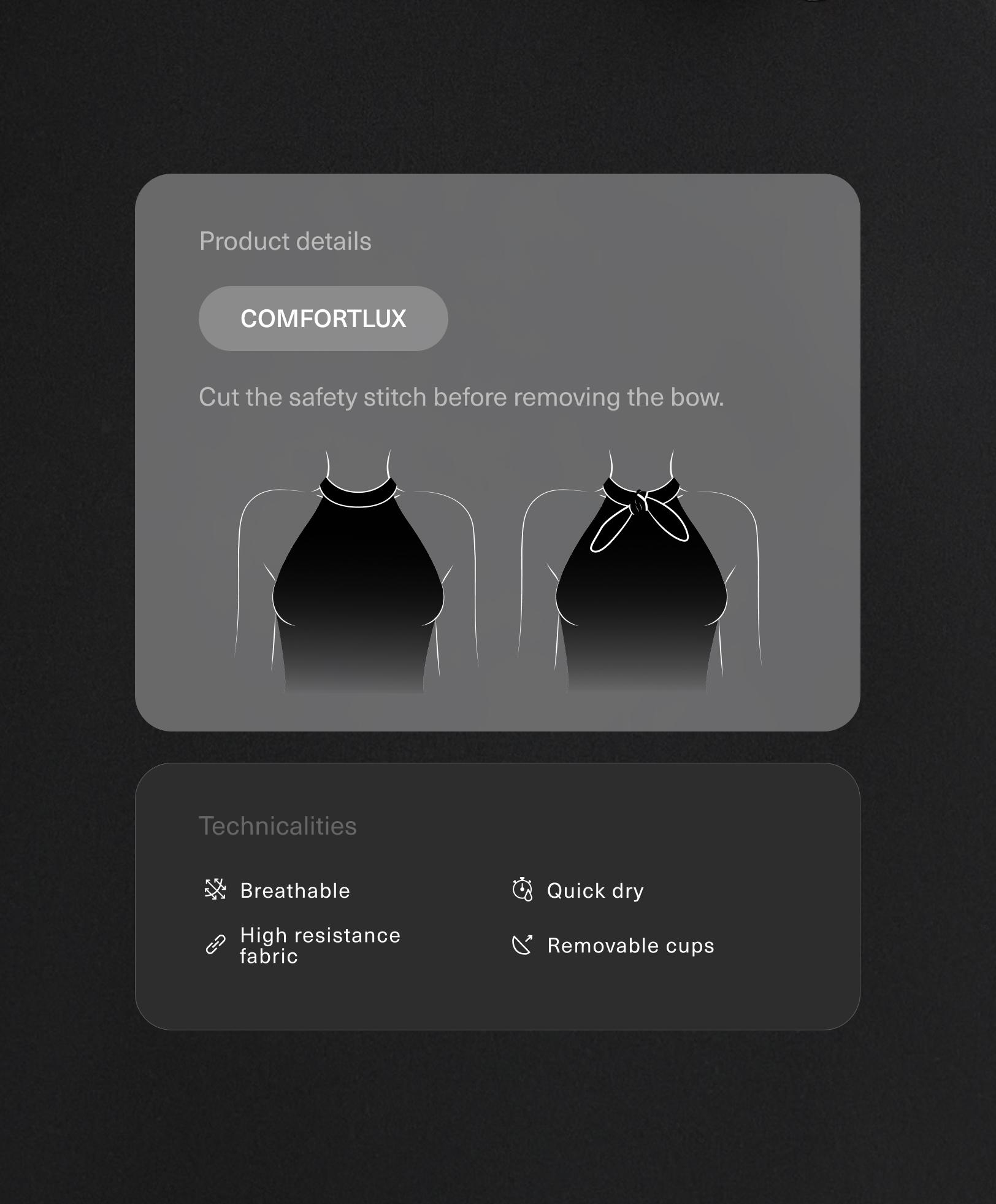 تانك توب Comfortlux بياقة هالتر وربطة