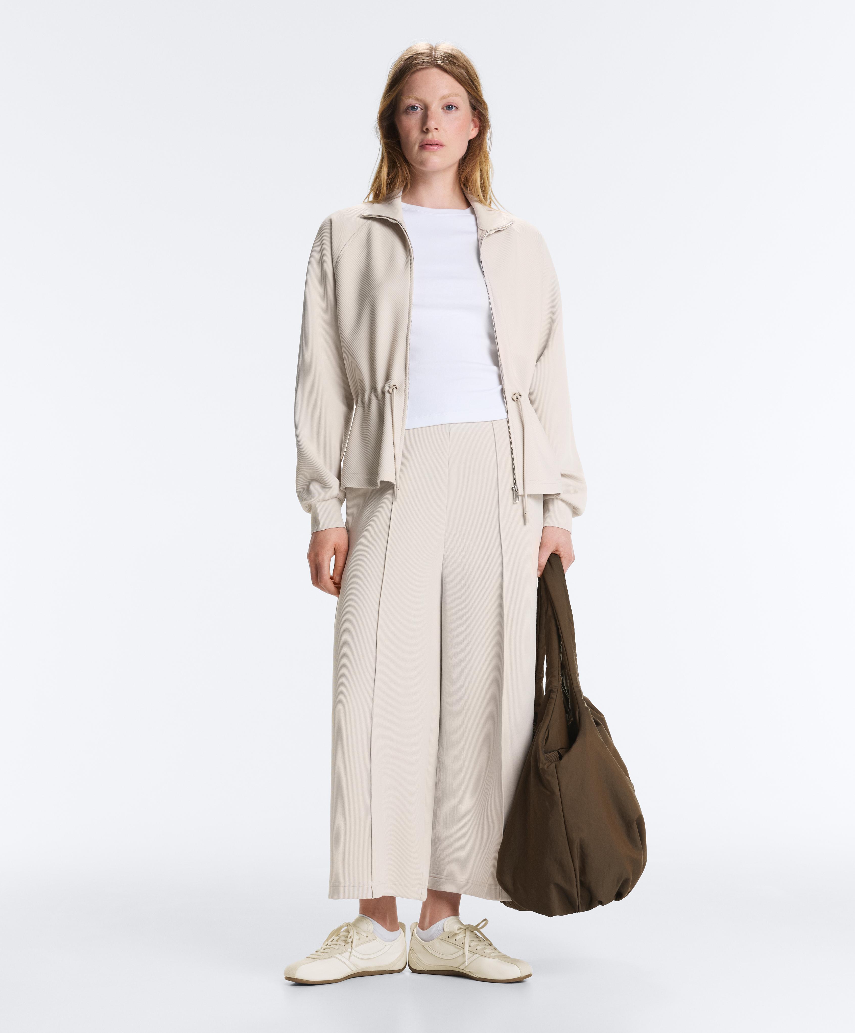Adjustable waist jacket with 20% modal — PALE MINK