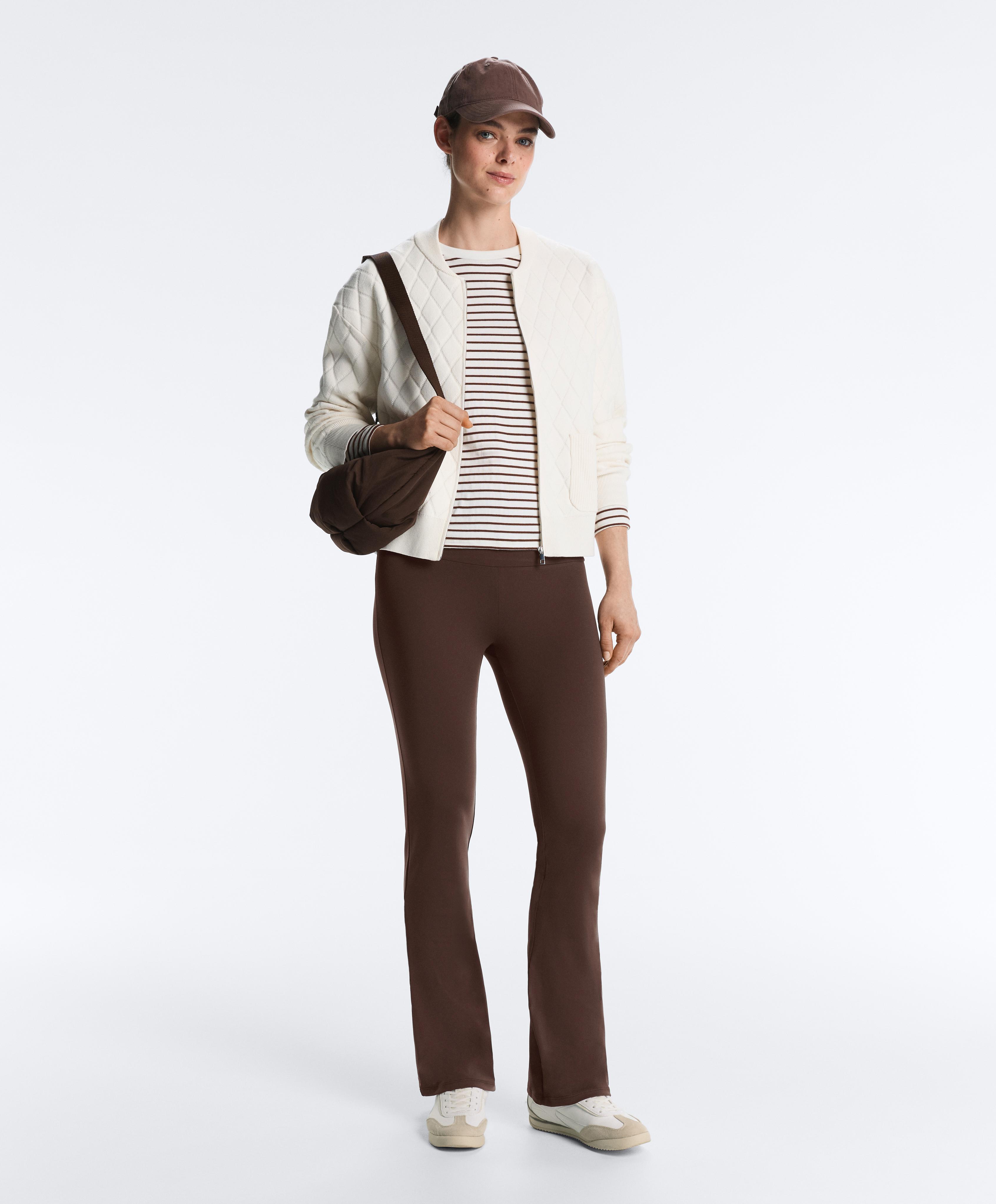 Argyle knit jacket — PALE ECRU