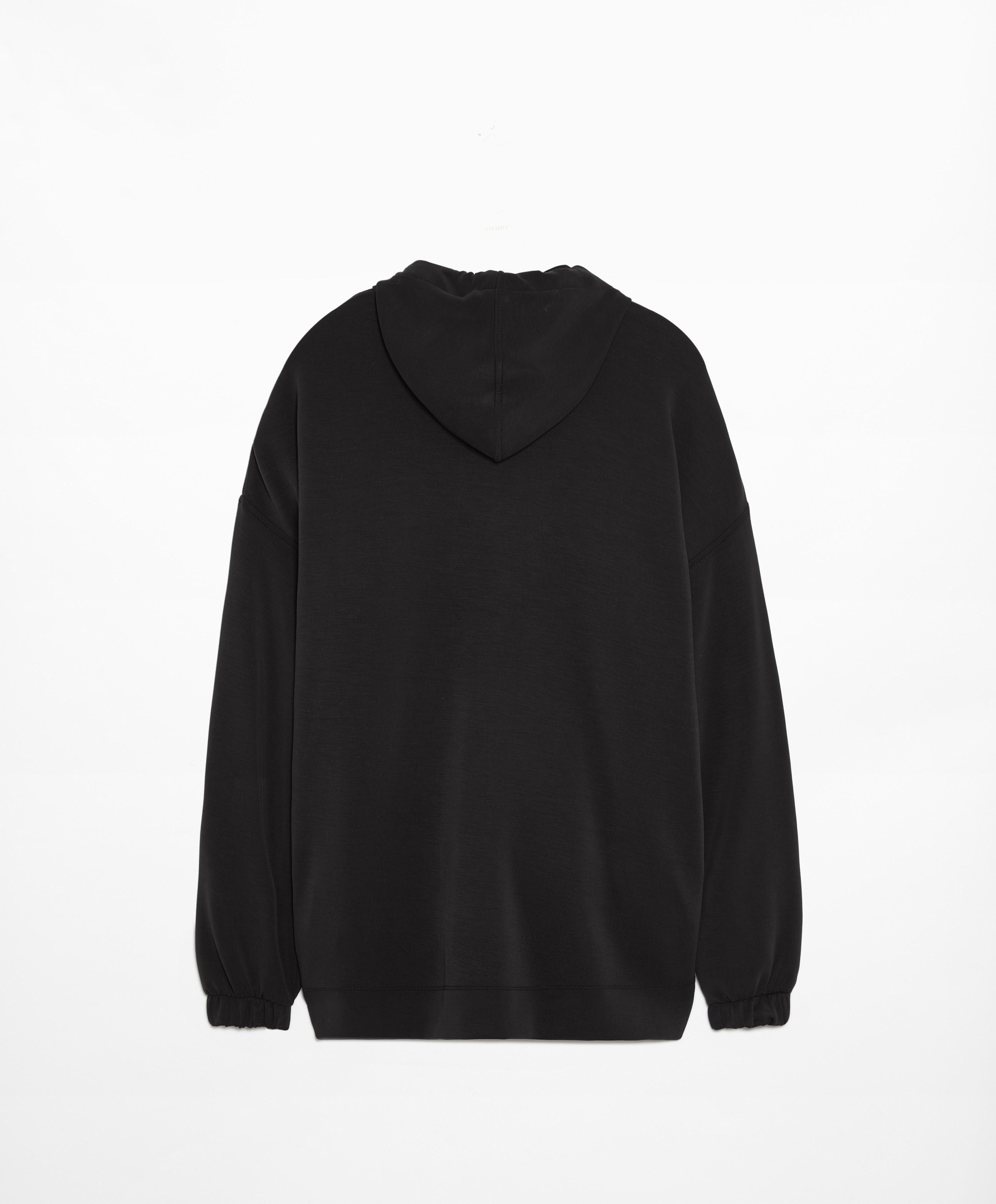 Oversize sweatshirt with soft-touch modal and zip - Sale