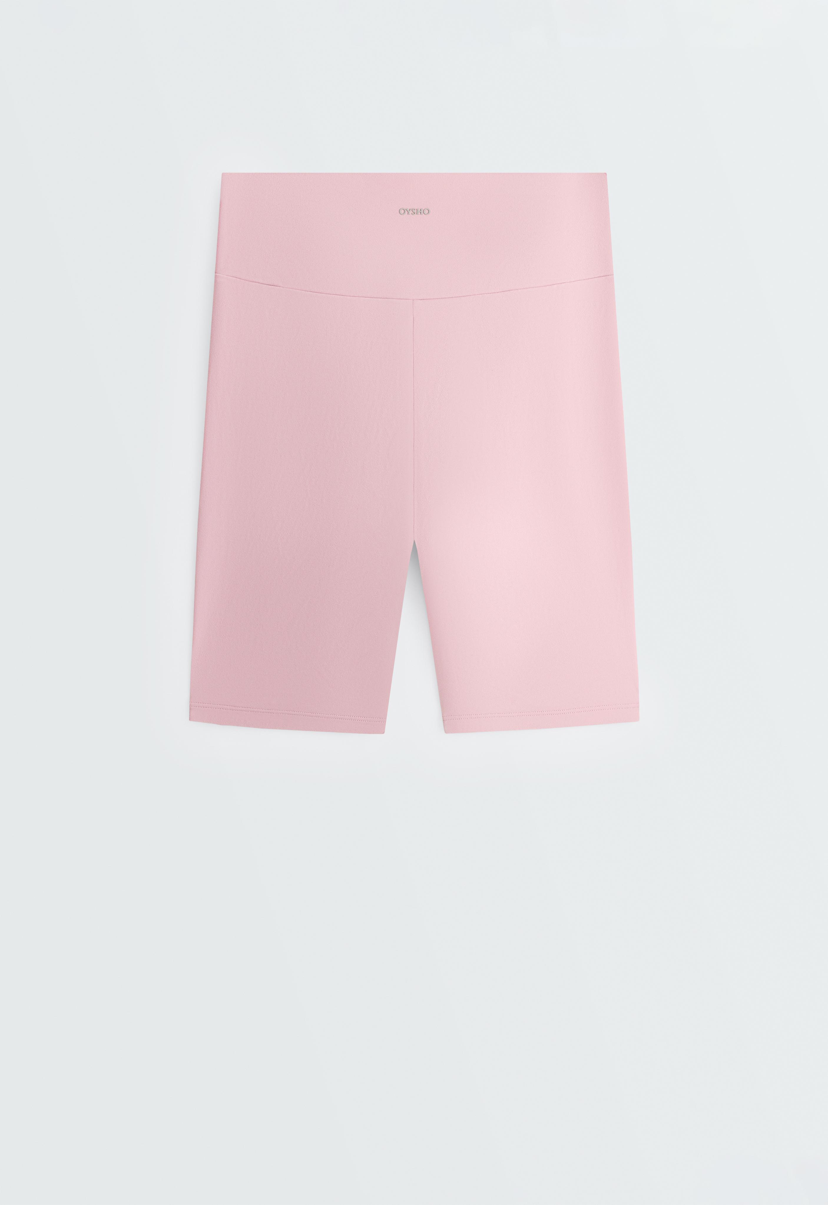 Comfortlux high-rise 20cm biker leggings — PALE PINK
