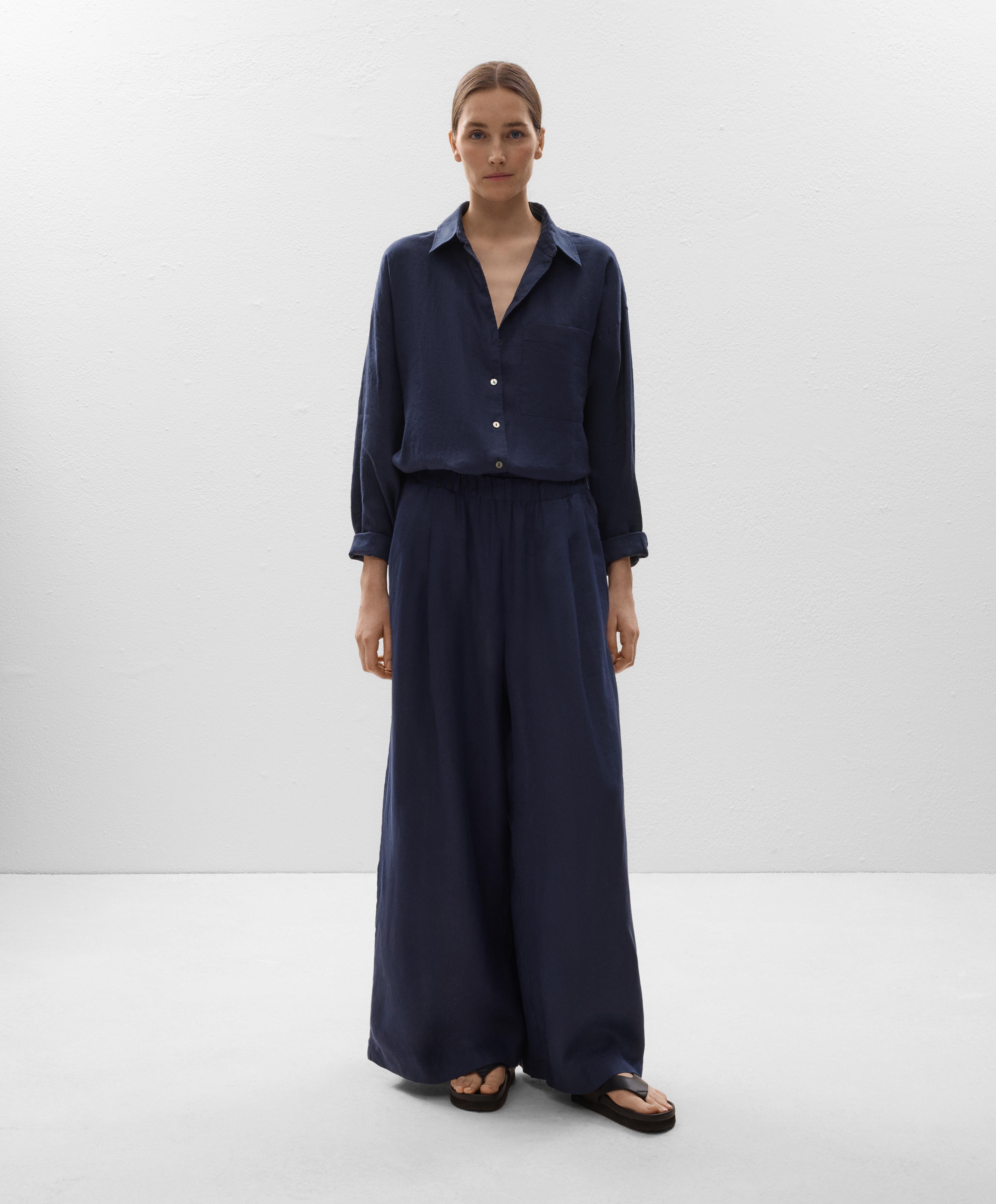 Blusa relaxed 100% lino - Rebajas Blusa relaxed 100% lino - Rebajas