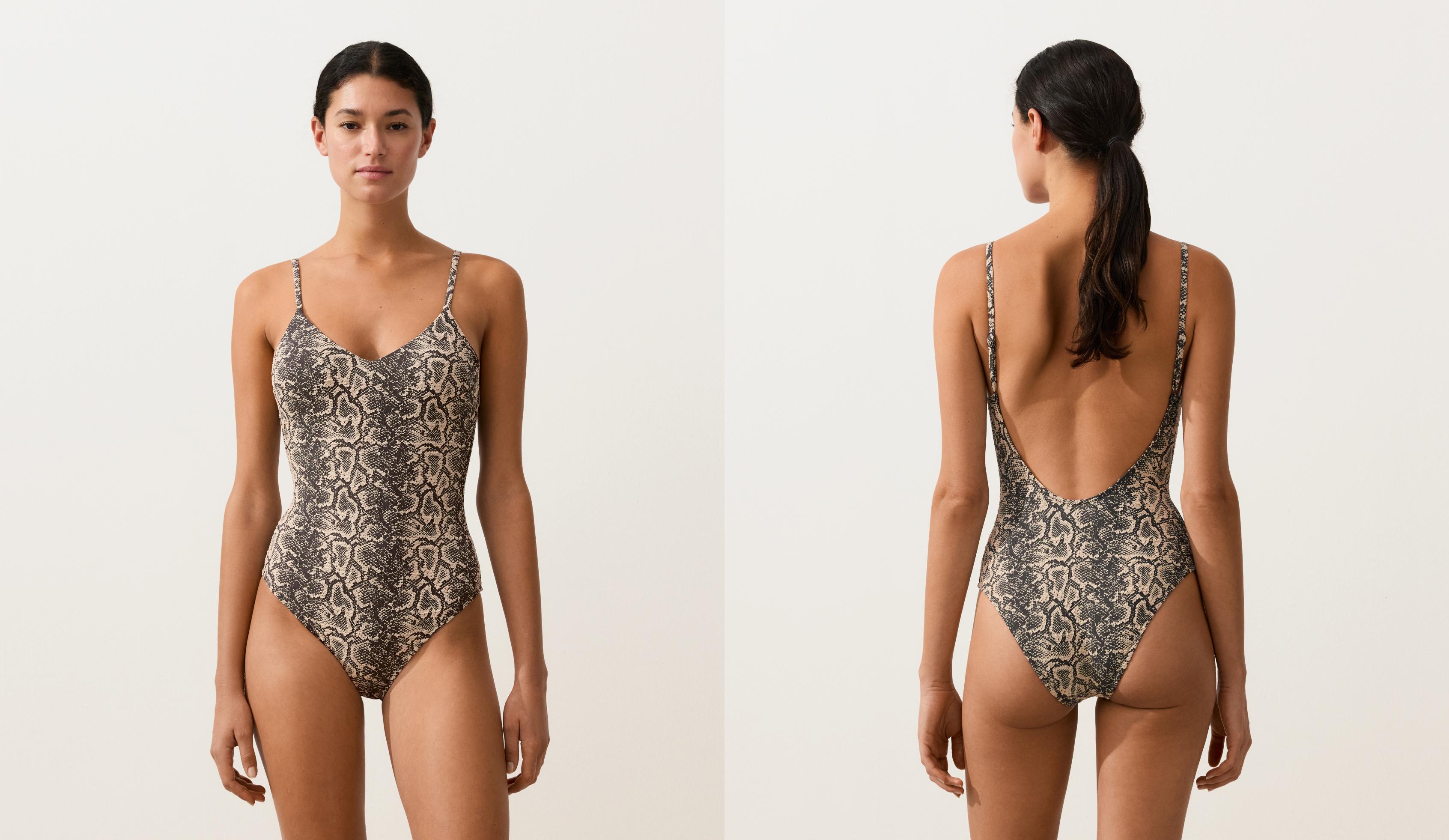 Triangle snake print swimsuit Triangle snake print swimsuit