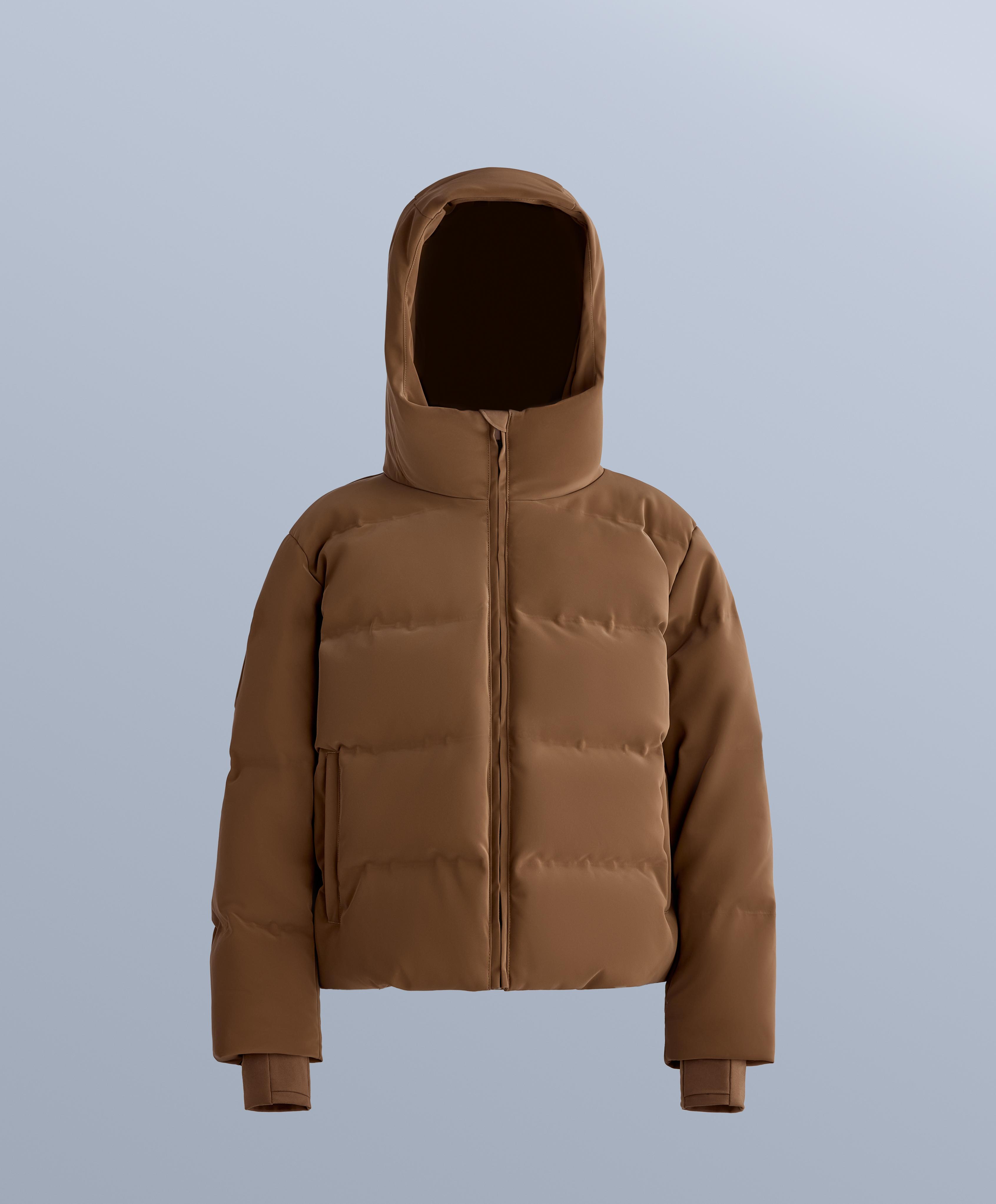 Satin padded jacket 80% down and 20% feather MINARDI PIUME SKI water-resistant