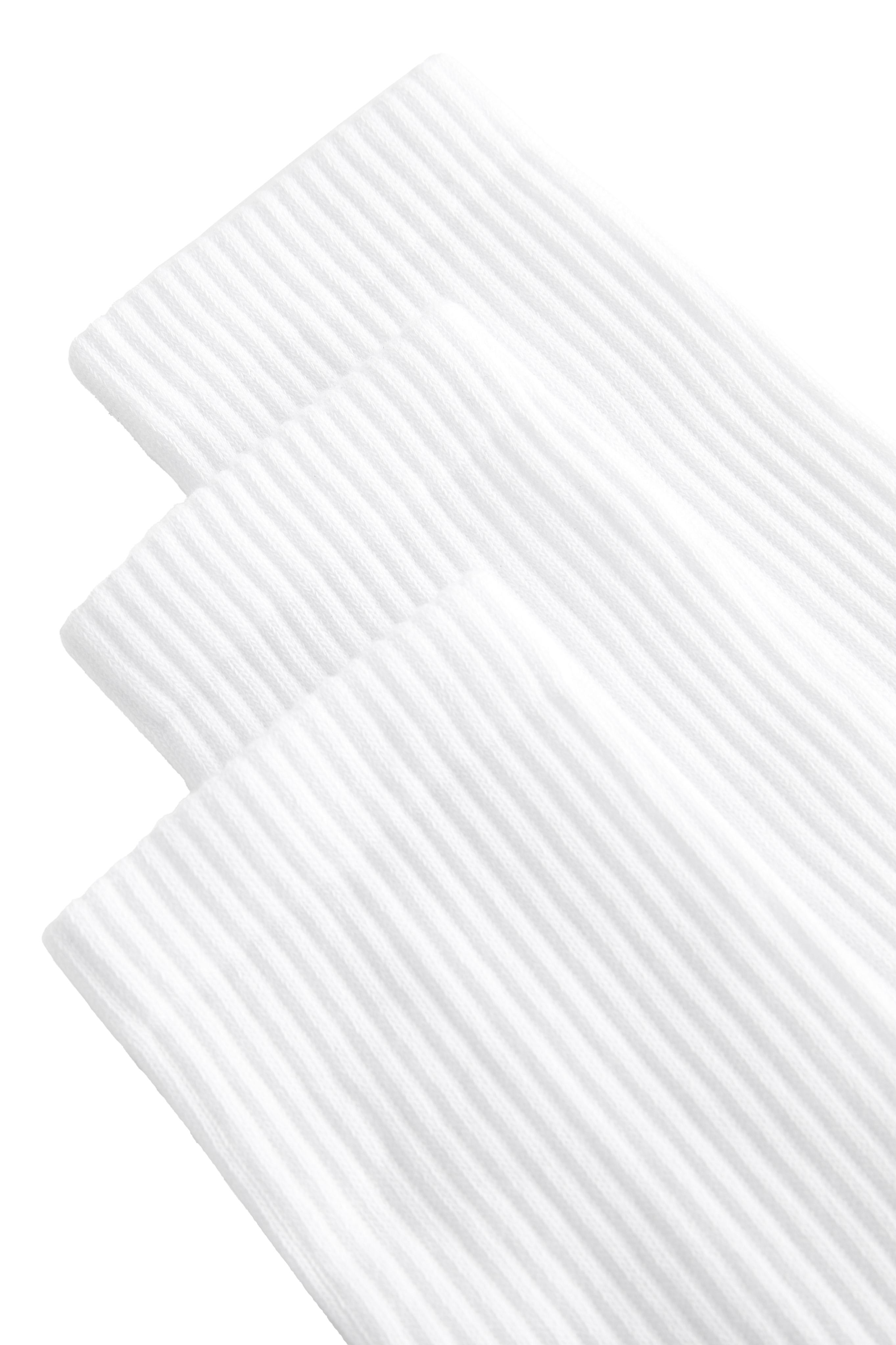3 pairs of classic cotton blend sports socks — WHITE