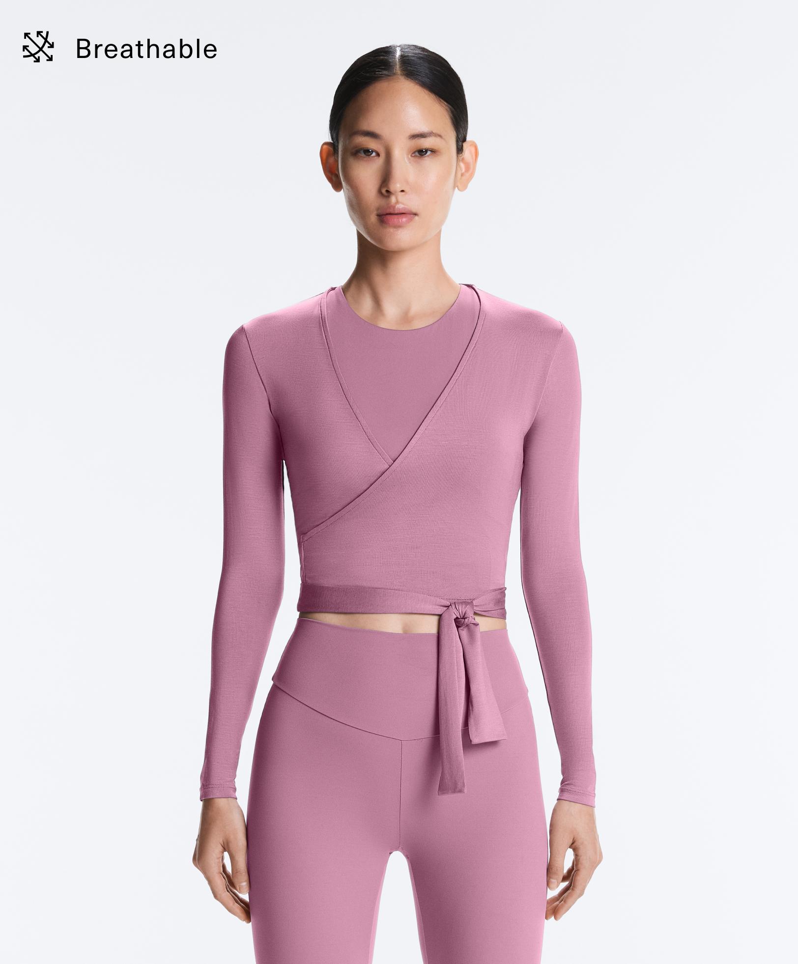 Lyocell blend wrap T-shirt