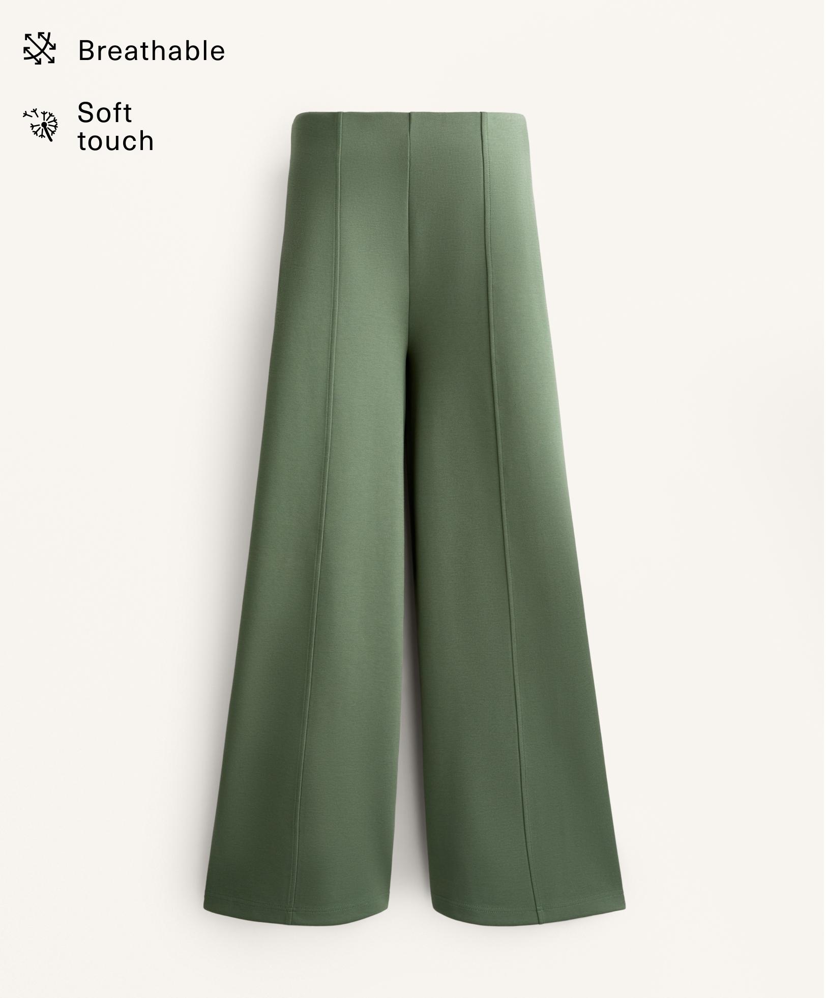 Super high rise piqué trousers with cotton