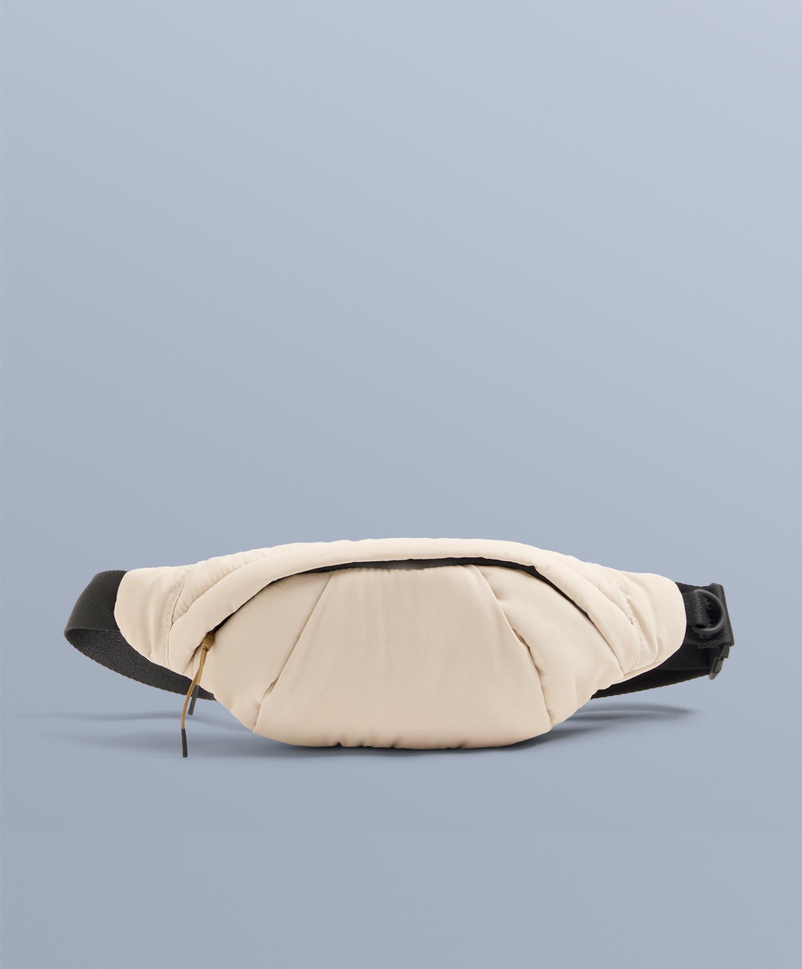Water-repellent nylon belt bag — ECRU