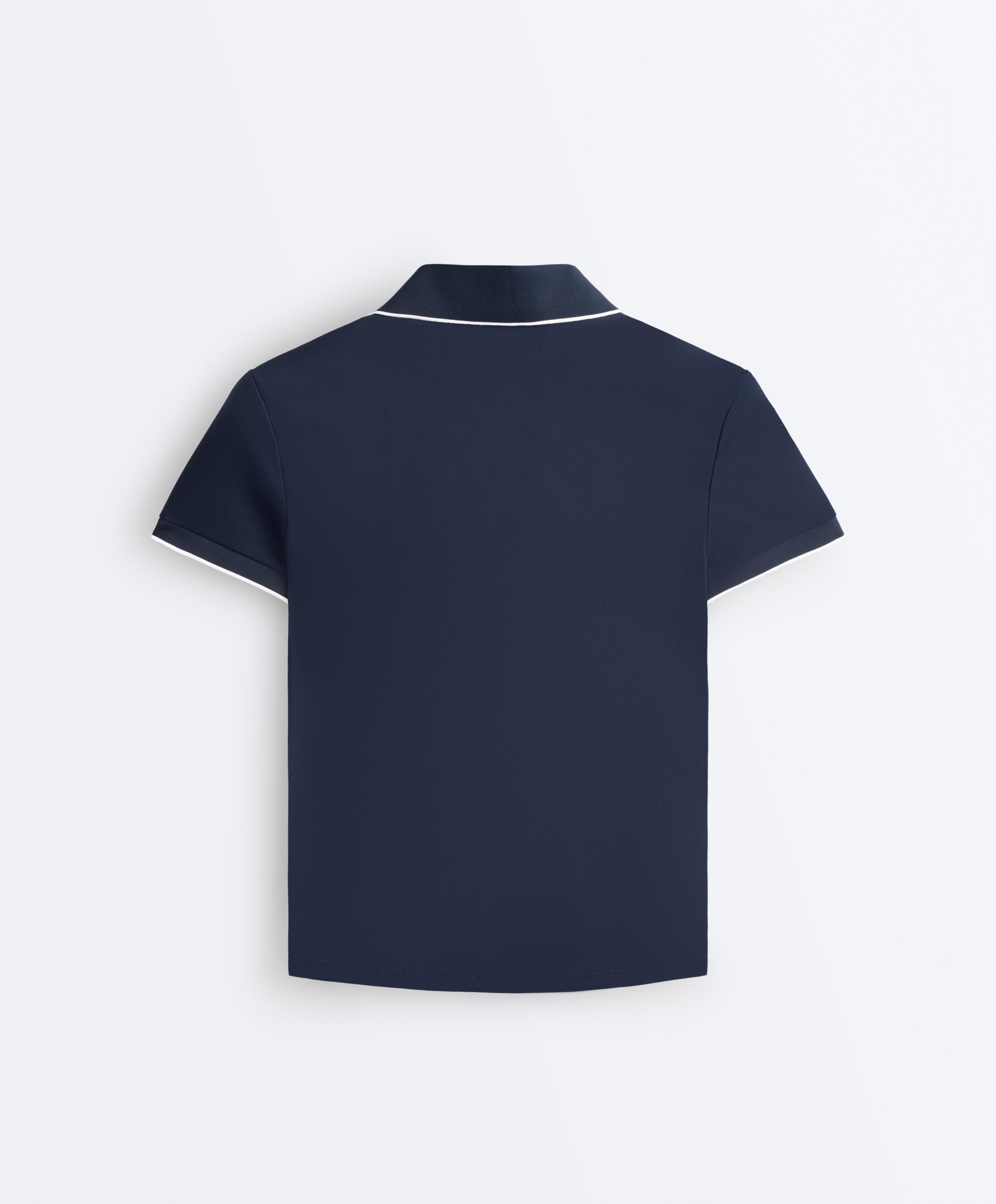 Short-sleeved Comfortlux polo shirt — NAVY BLUE