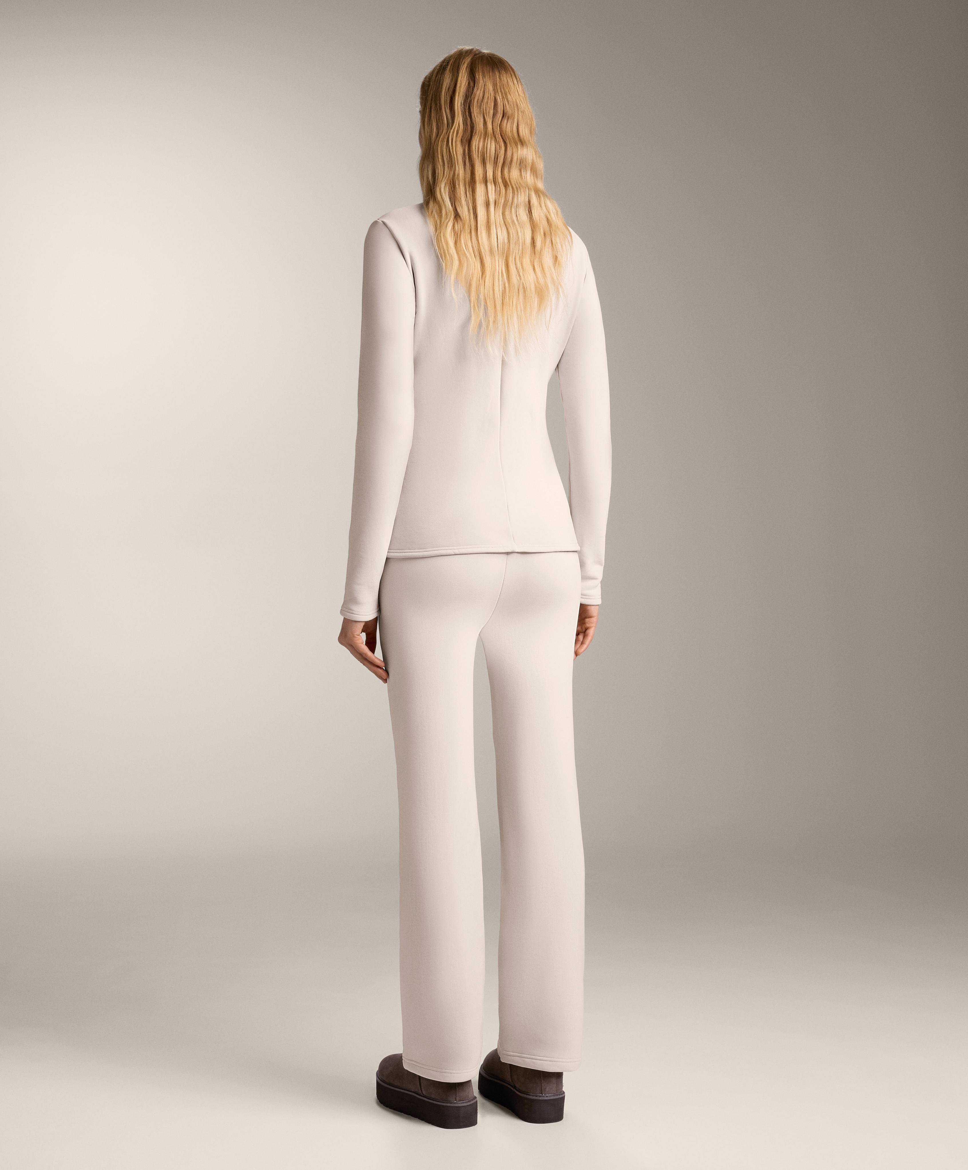 Long super extra warm seamless technical jacket — PALE MINK