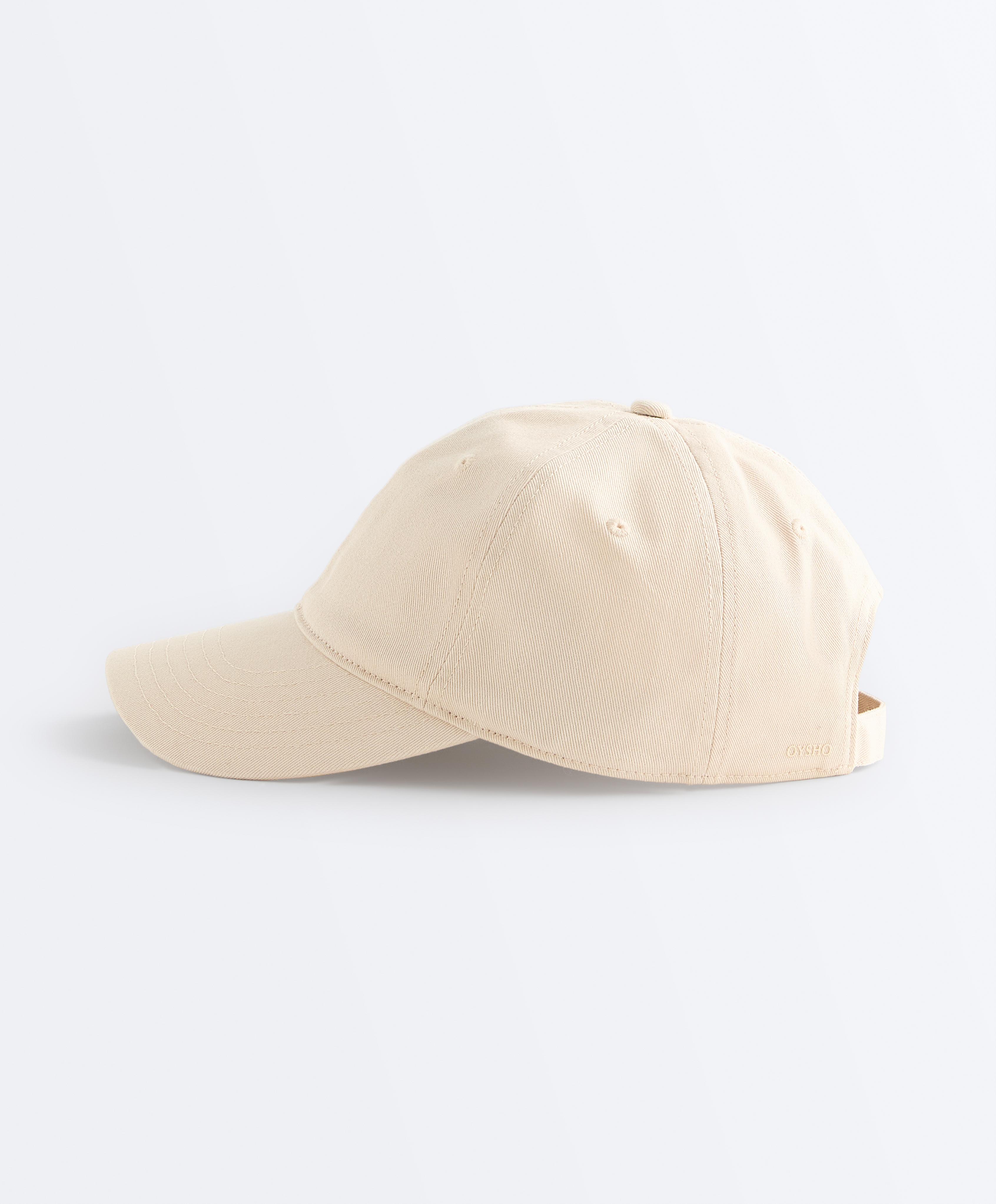 Washed-effect 100% cotton cap — PALE BEIGE
