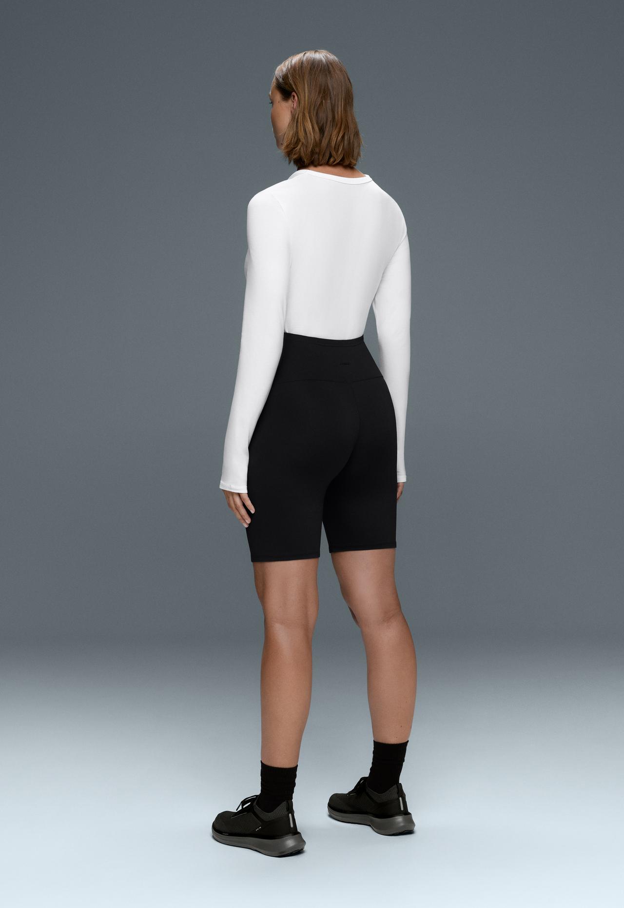 Maternity Comfortlux 20cm biker leggings — BLACK