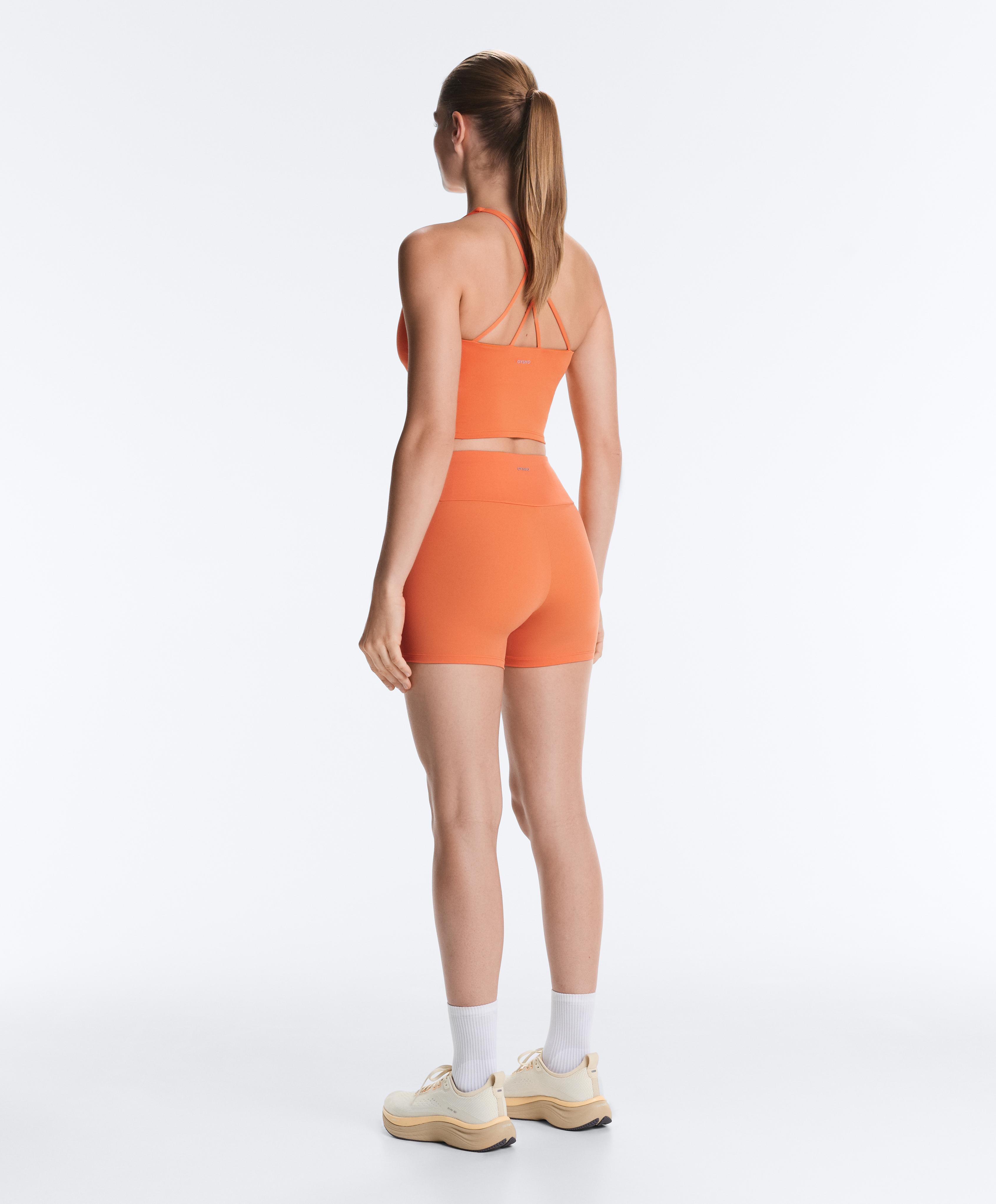 Comfortlux strappy tank top with cups — WASHED ORANGE