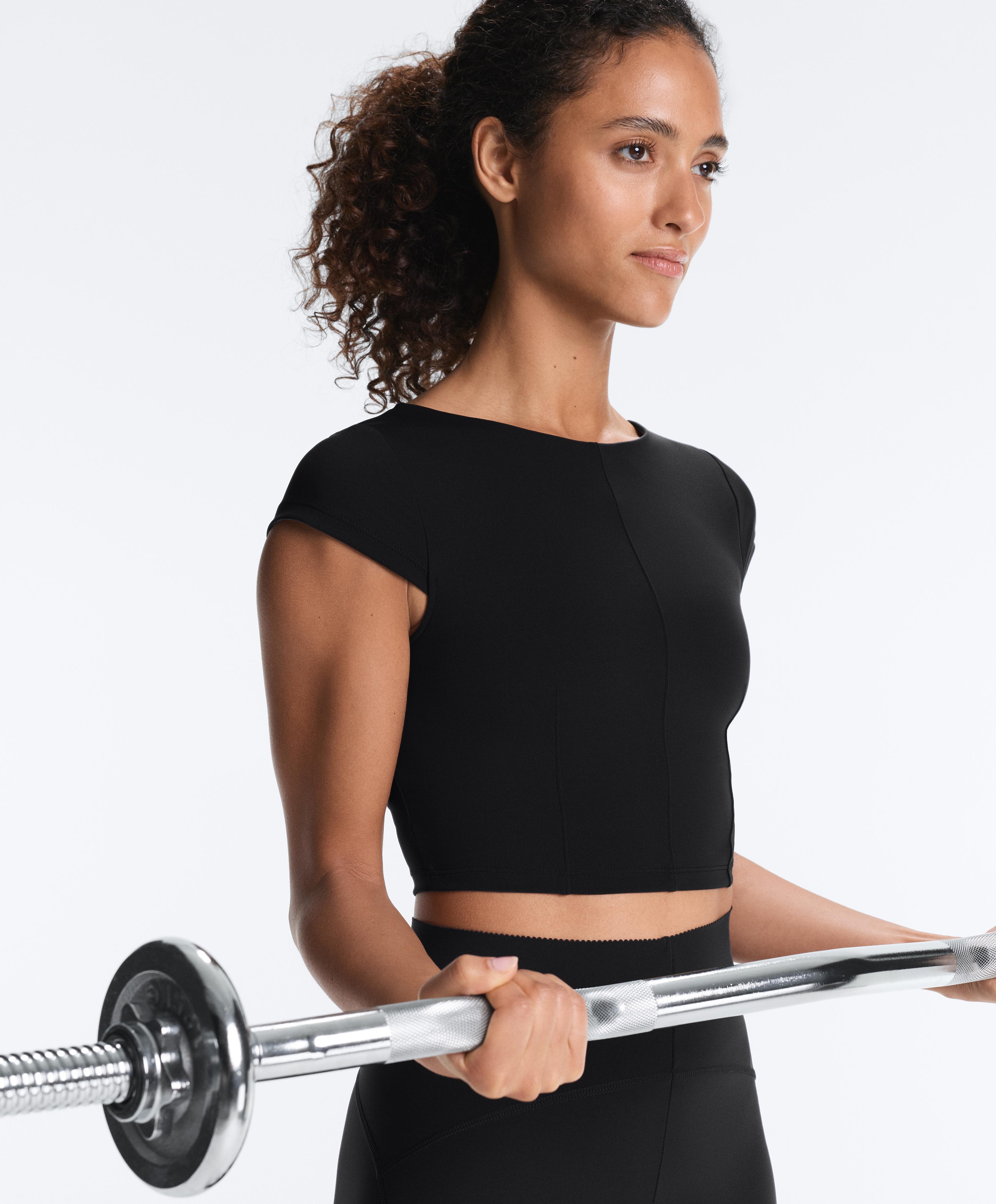 Seamed Compressive tank top — BLACK