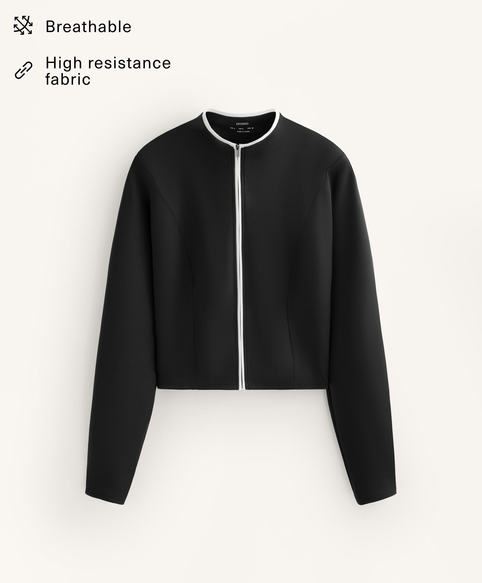 Neoprene-effect corset jacket