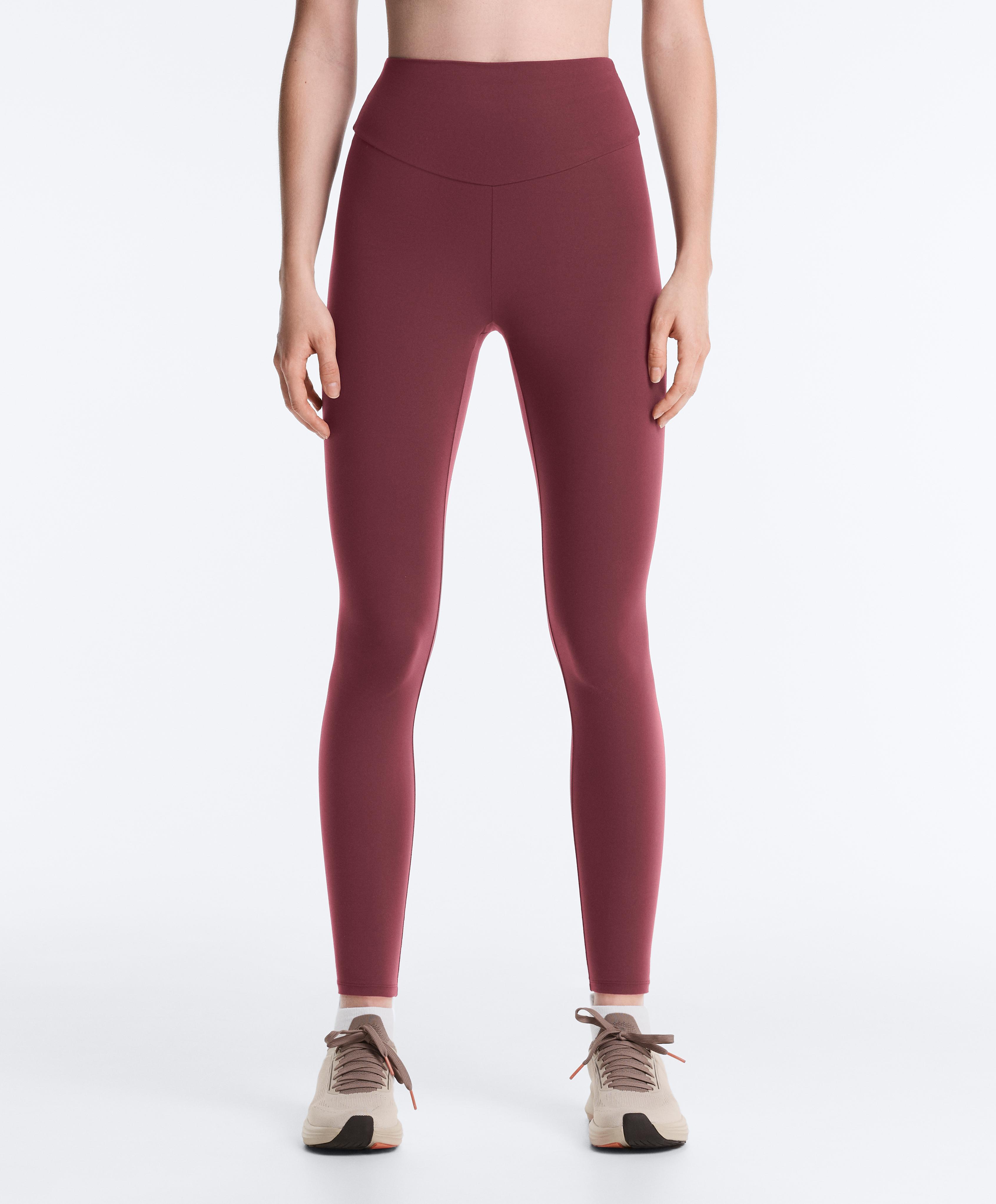 Comfortlux high-waisted ankle-length leggings — CHERRY