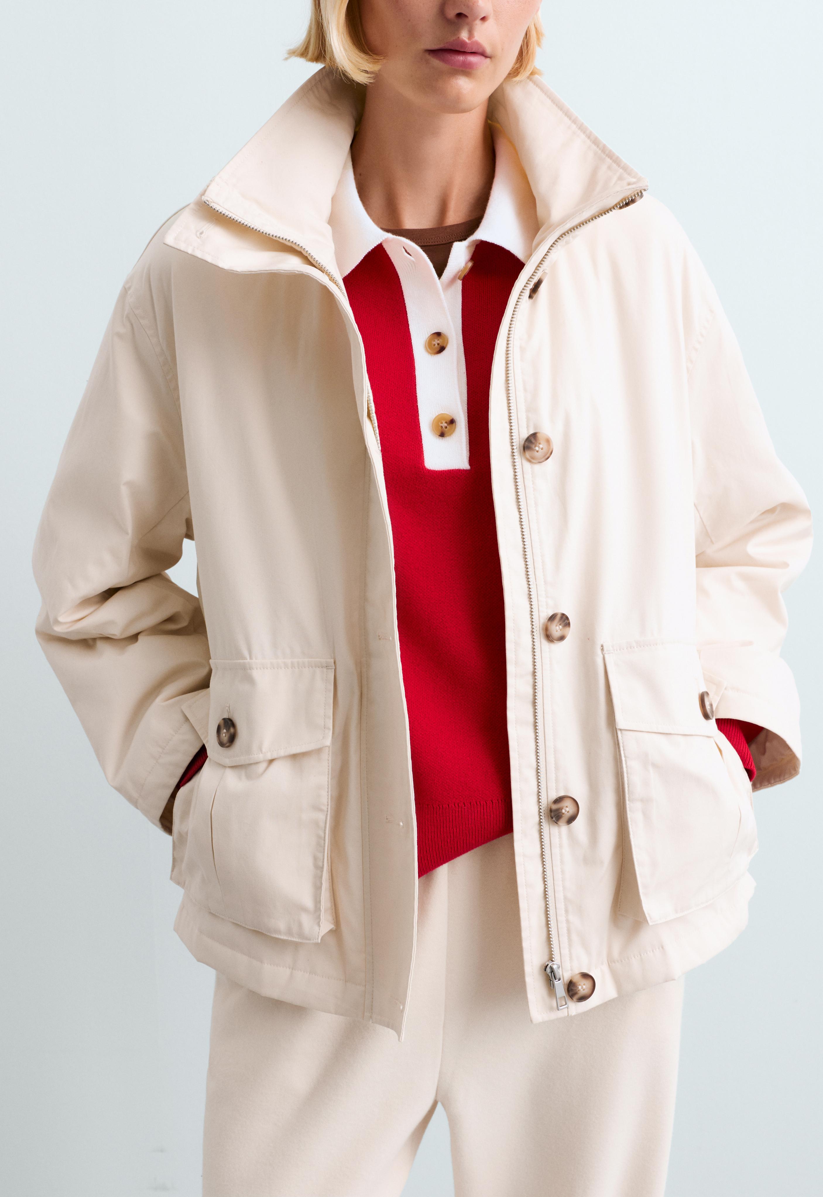 FELLEX® AEROGEL padded canvas jacket — ECRU