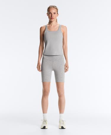 leggings biker high rise evermove 20 cm — MID-GREY MELANGE 3