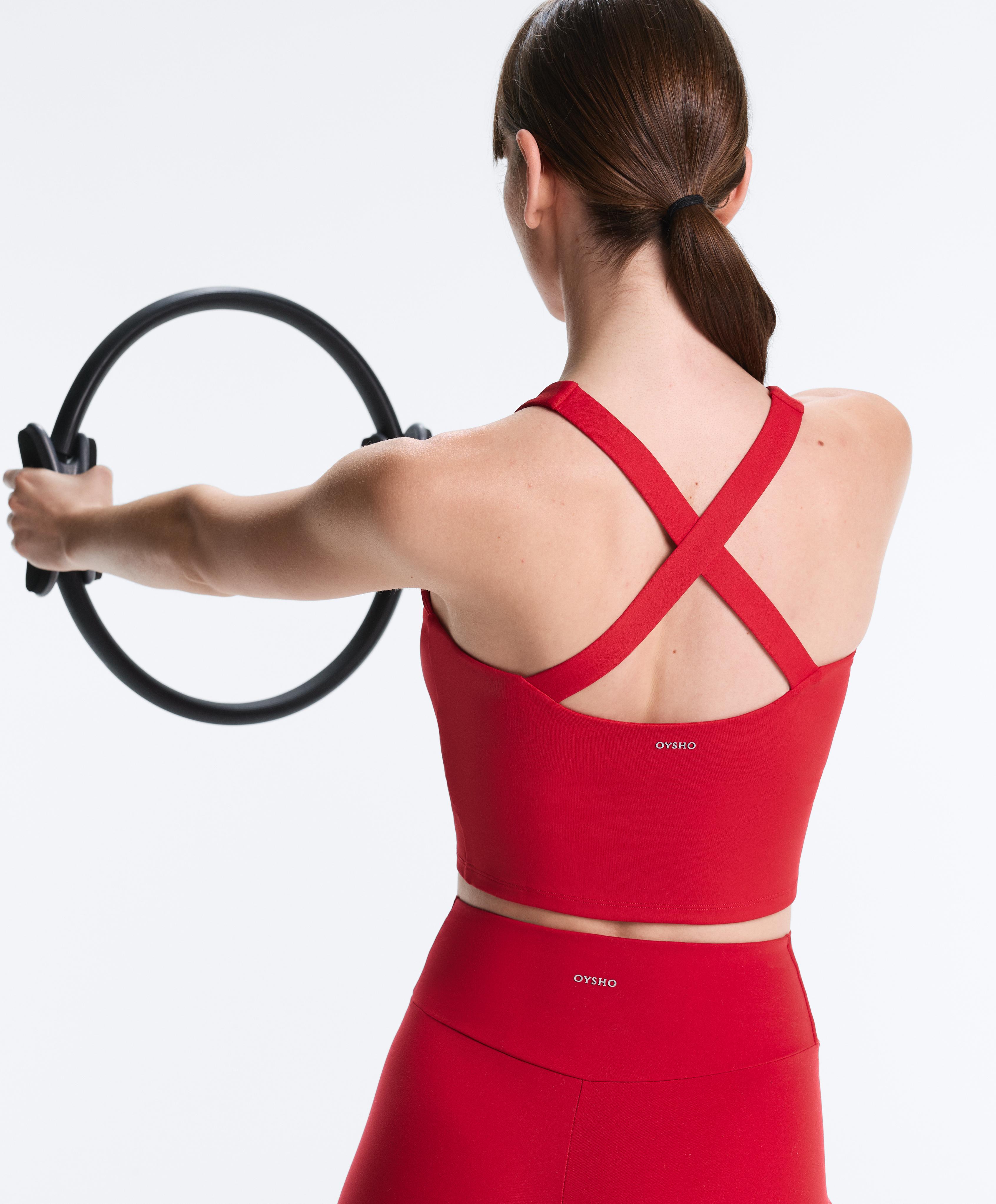 Comfortlux crossover back tank top — BRIGHT RED
