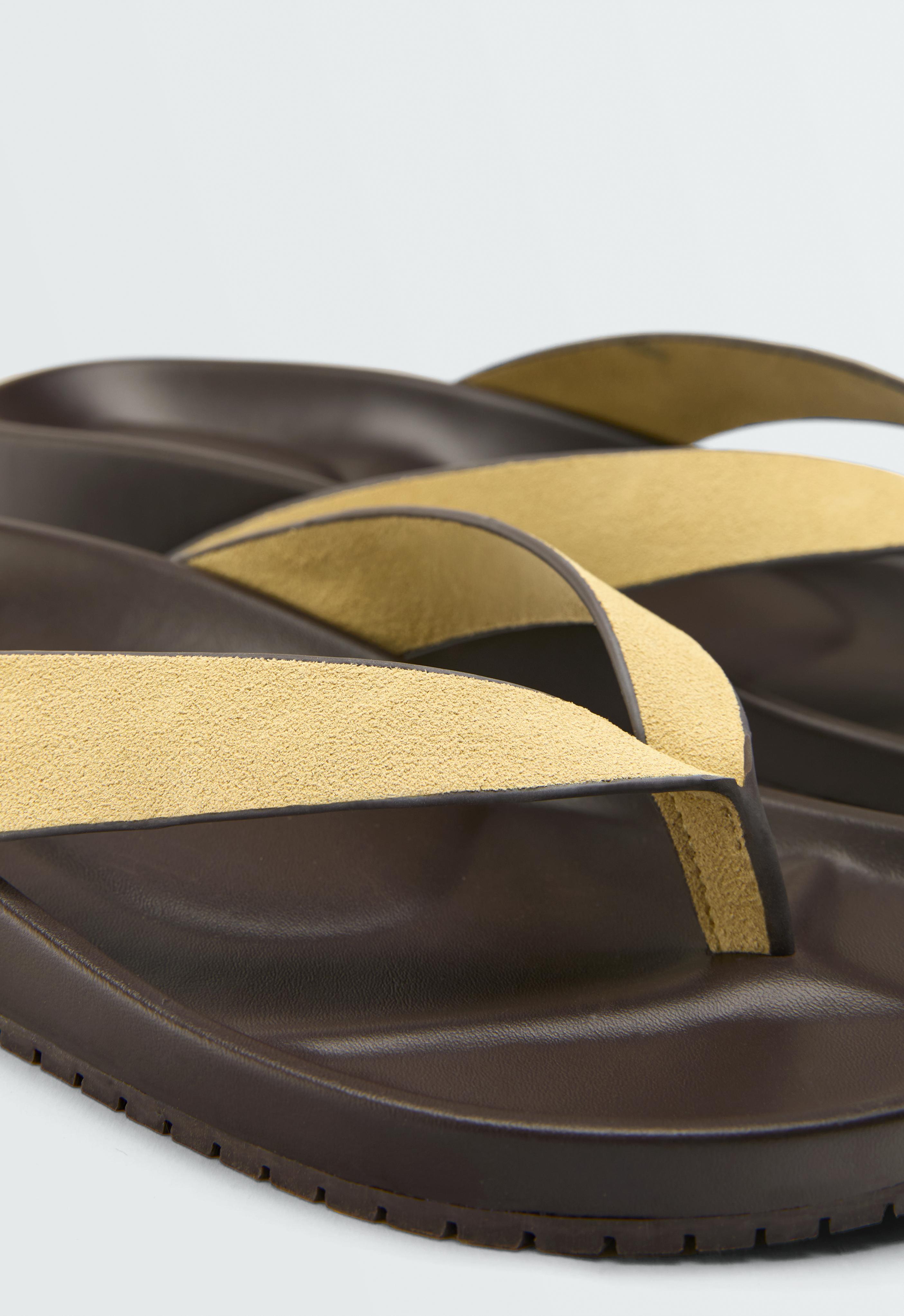 Leather sandals — YELLOW