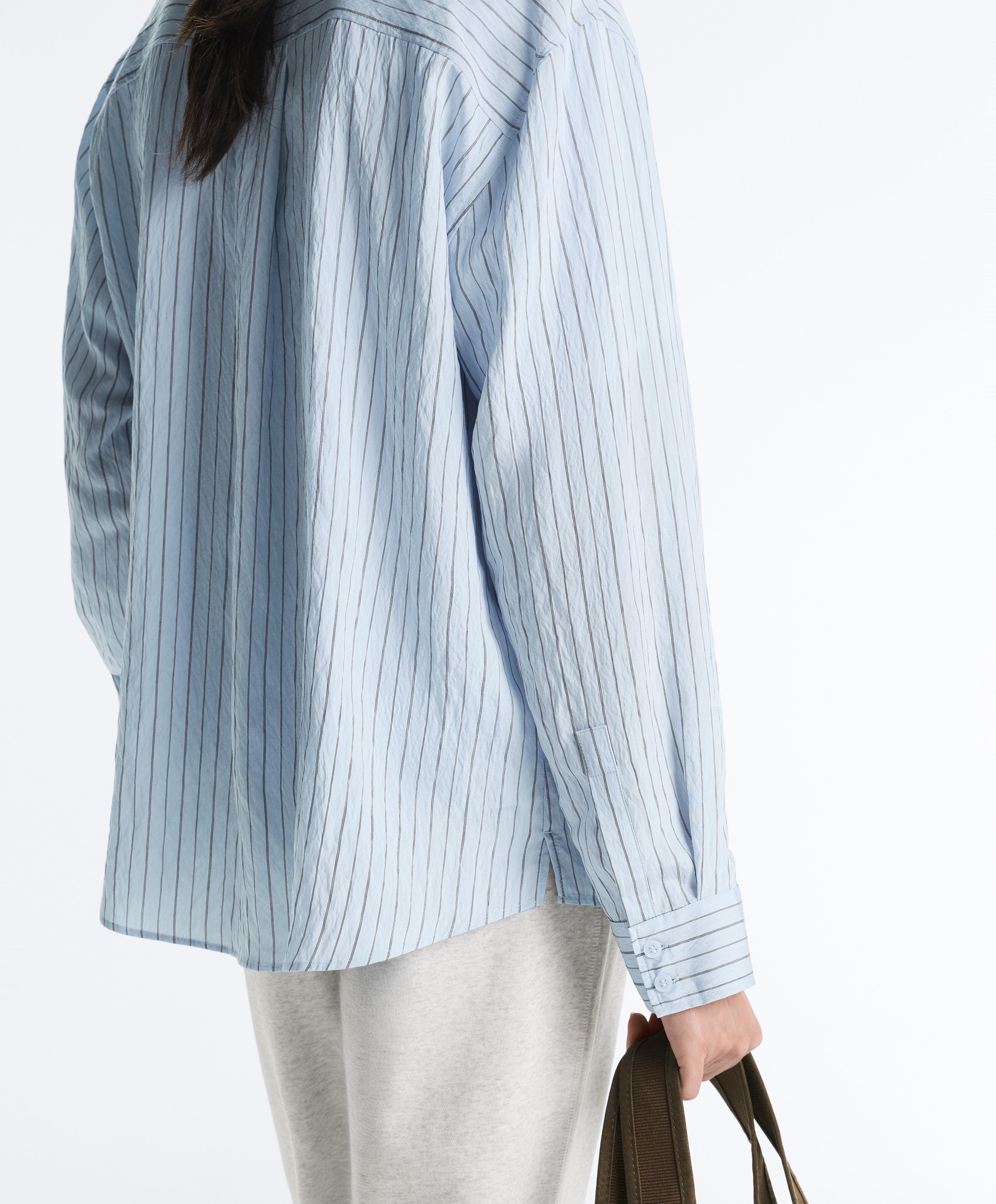 Regular striped shirt — DUSTY-BLUE