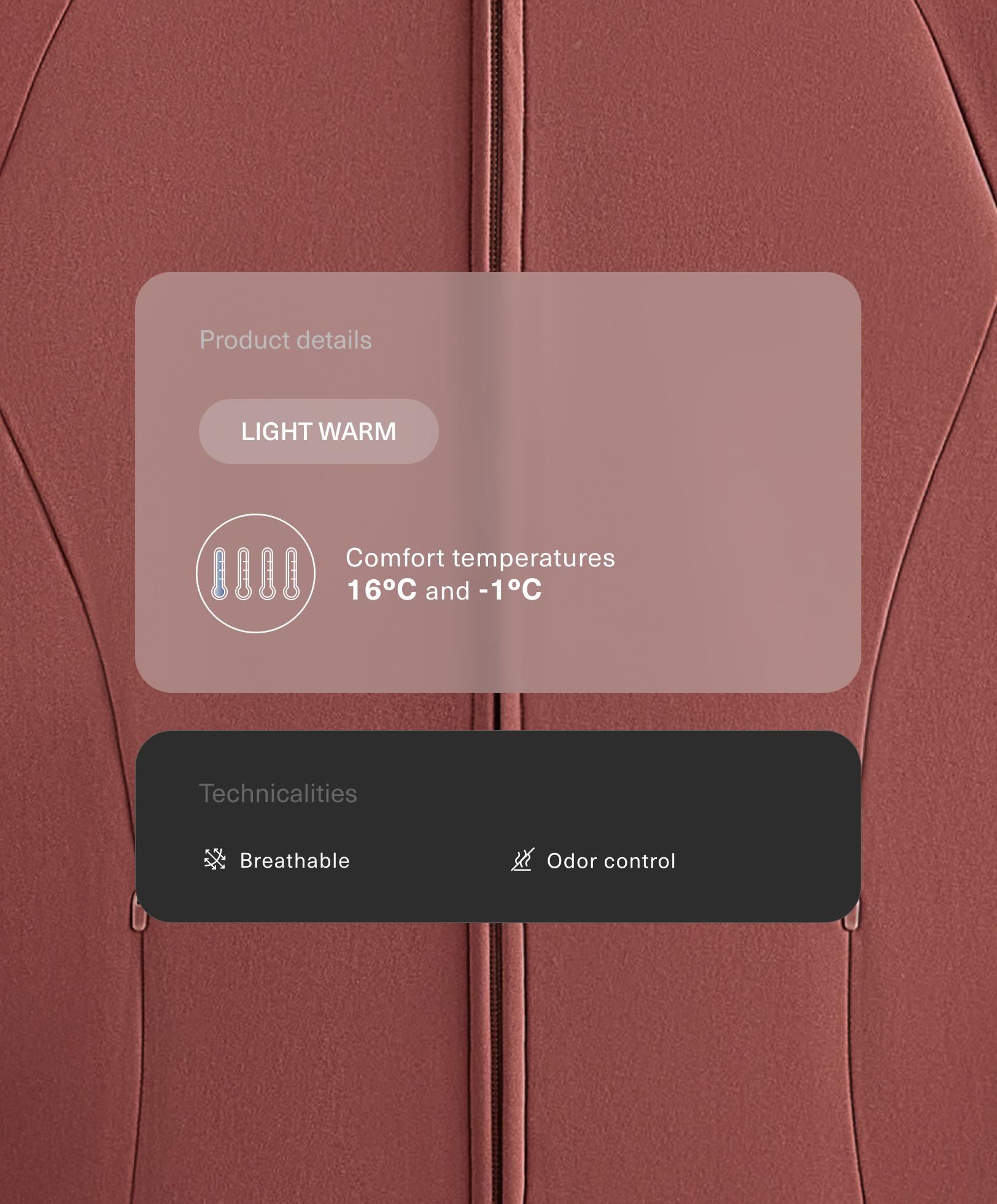 Licht warme technische jas