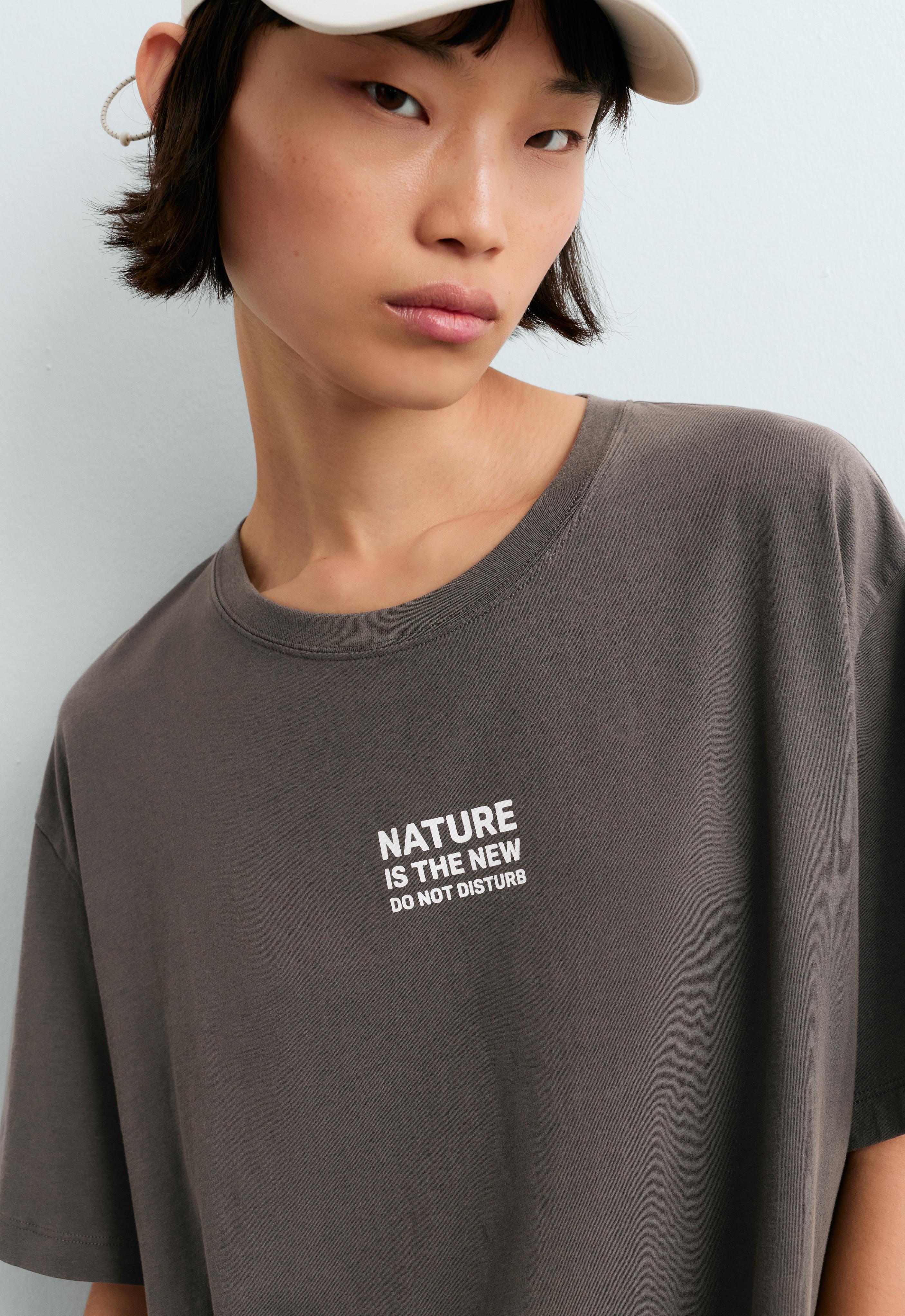 Boxy Fit cotton blend print T-shirt
