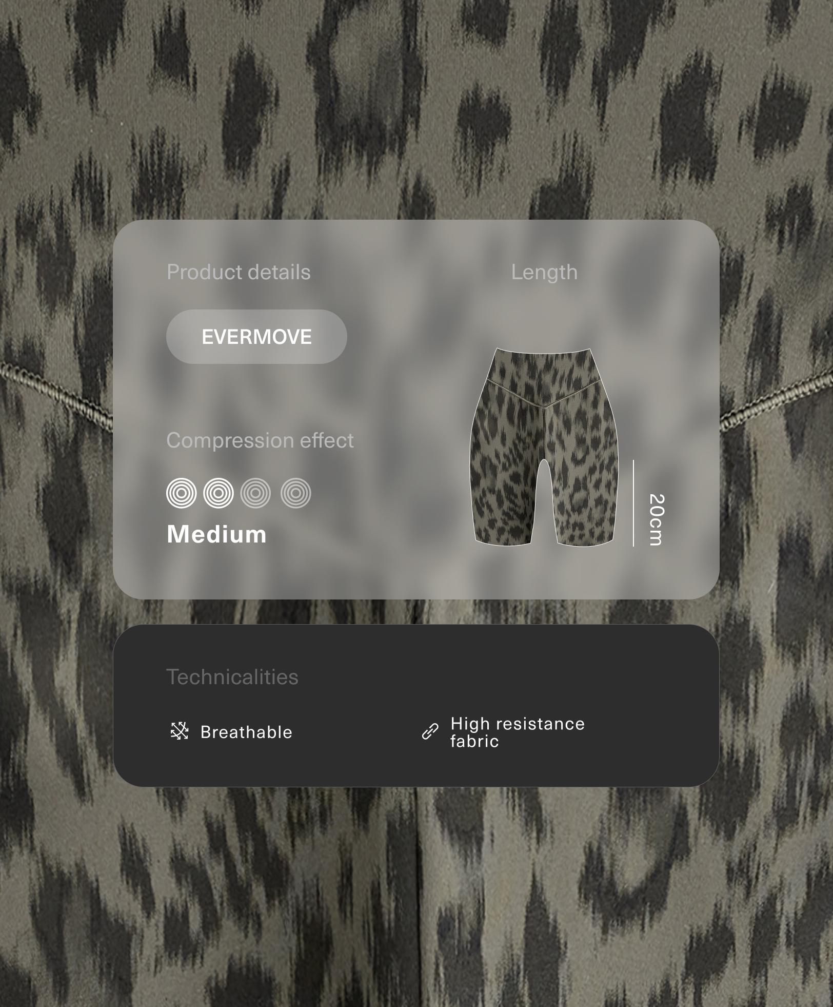 Evermove high-rise 20cm leopard print cycle leggings Evermove high-rise 20cm leopard print cycle leggings