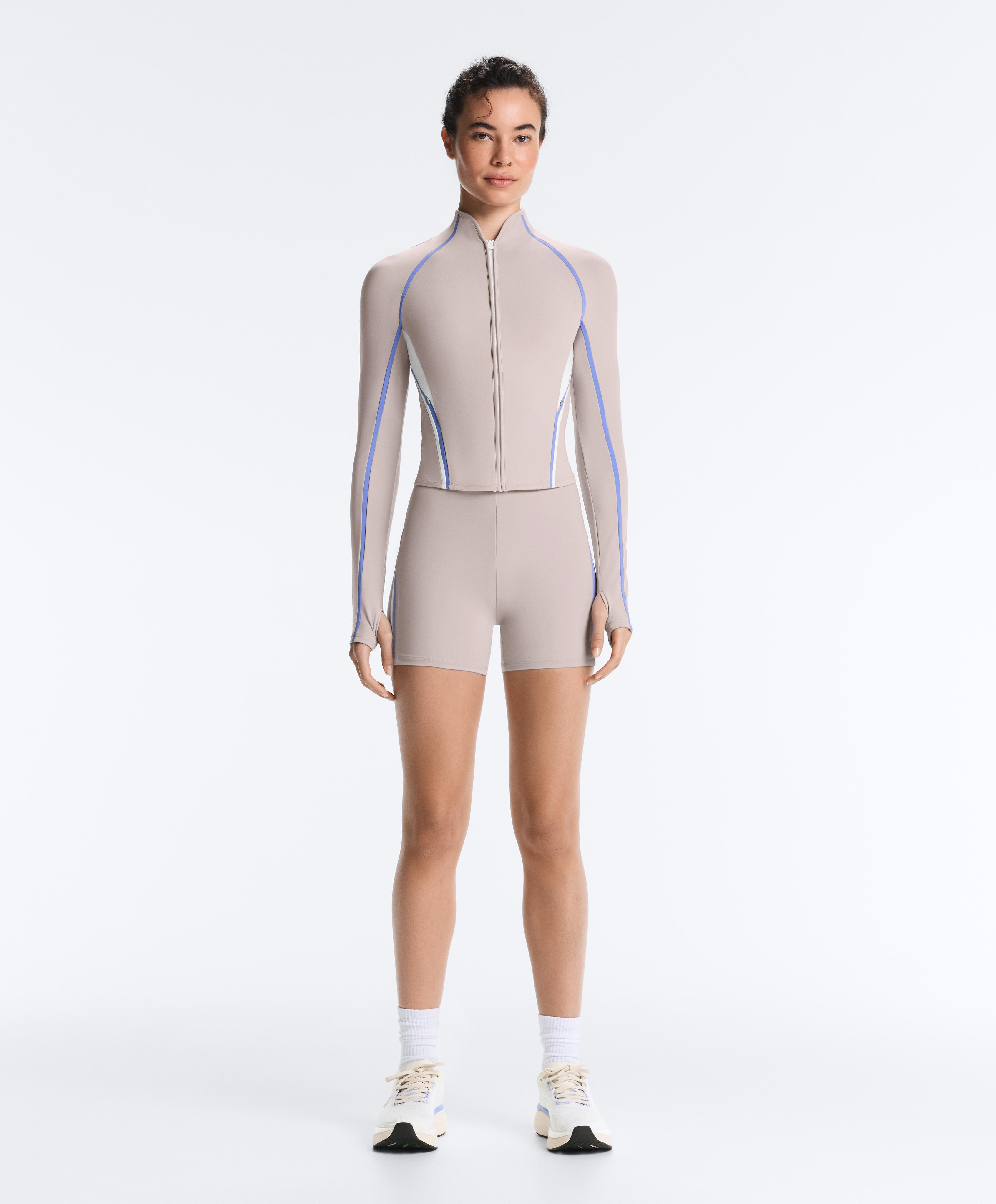 Light warm contrast technical jacket — PINK-MINK