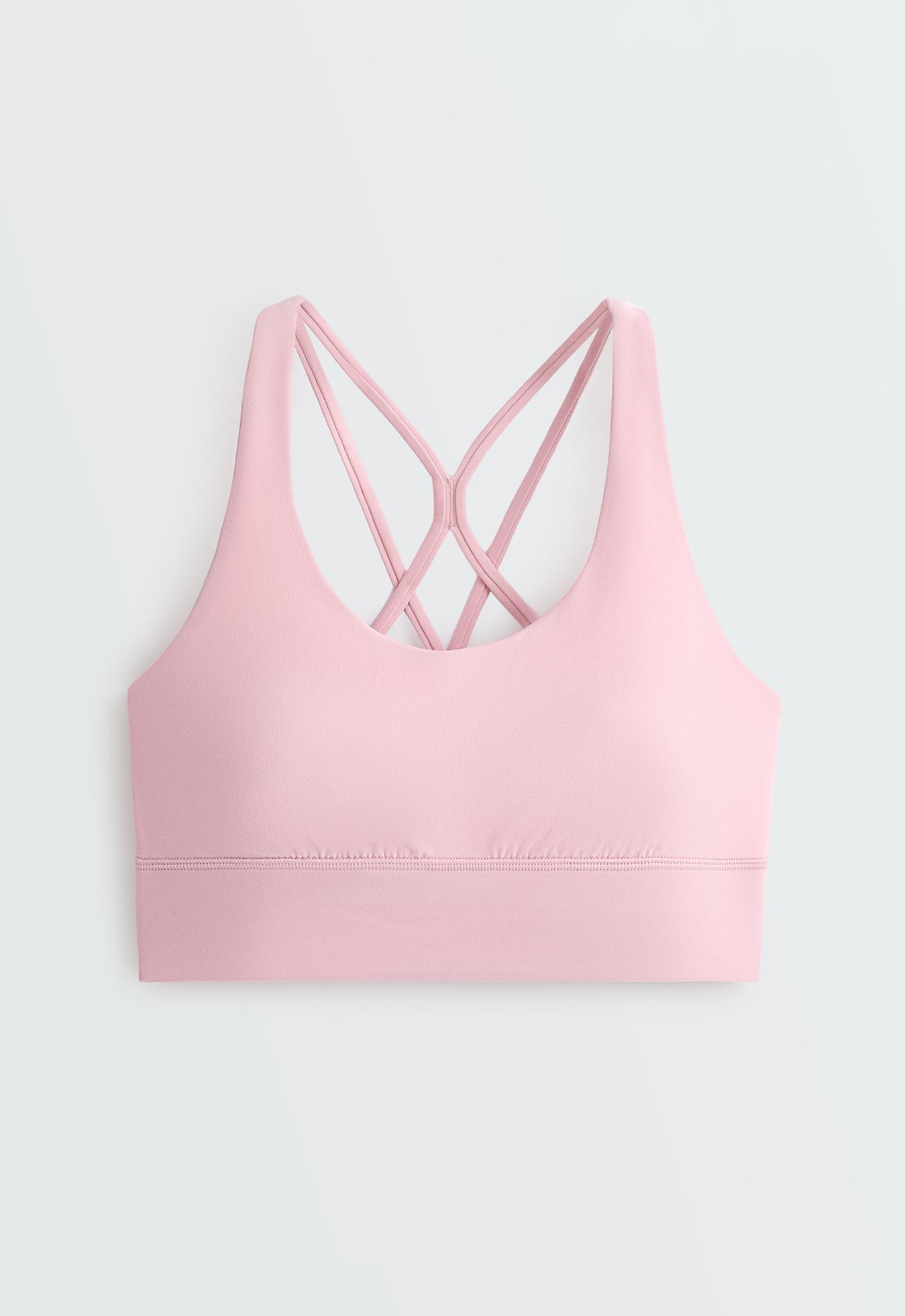 Medium-support Comfortlux sports bra with cups — PALE PINK