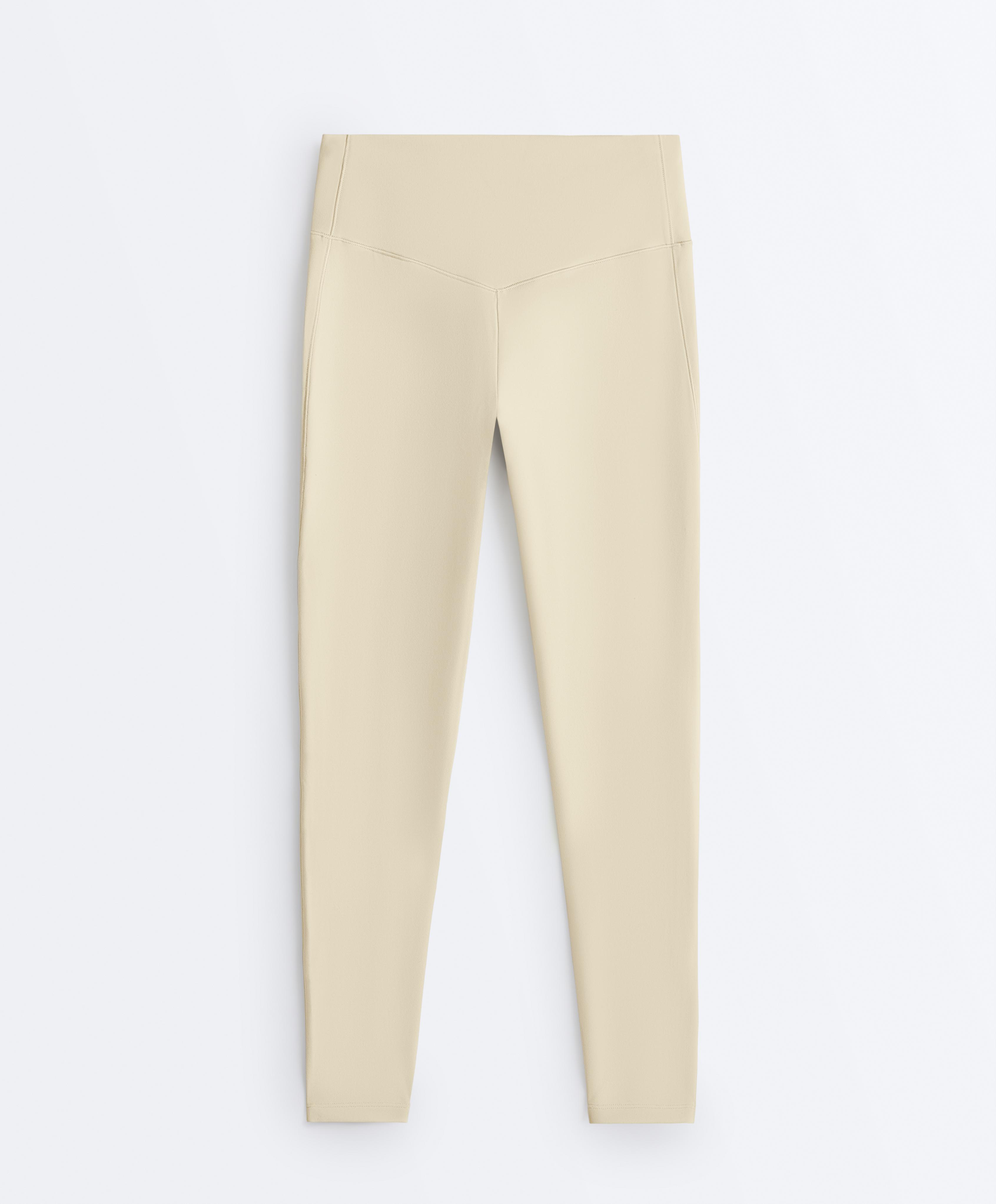 Evermove high-rise ankle-length leggings — PALE BEIGE MELANGE