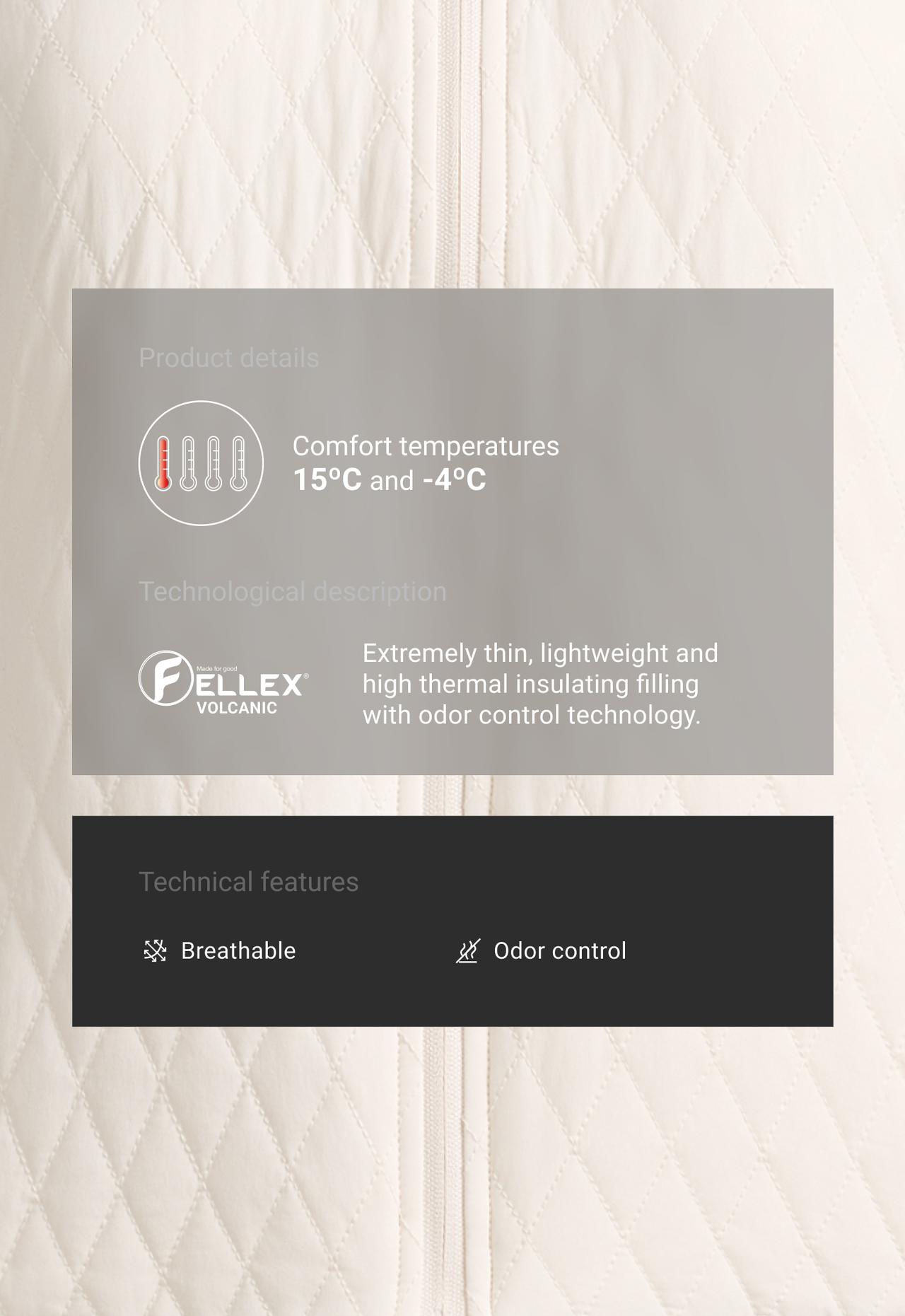FELLEX® Volcanic hybrid technical padded jacket — PALE ECRU