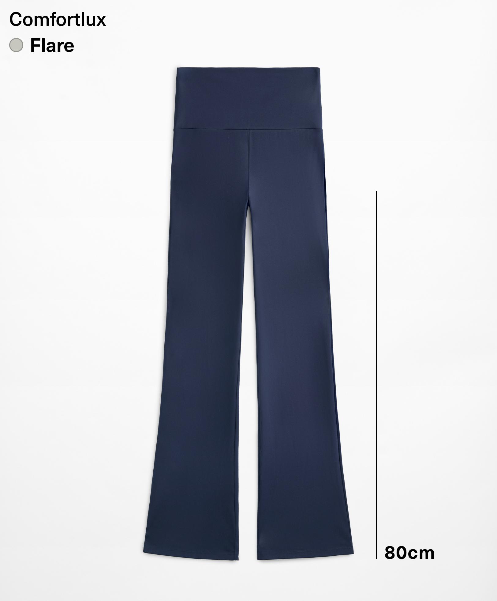 High-rise comfortlux flare trousers