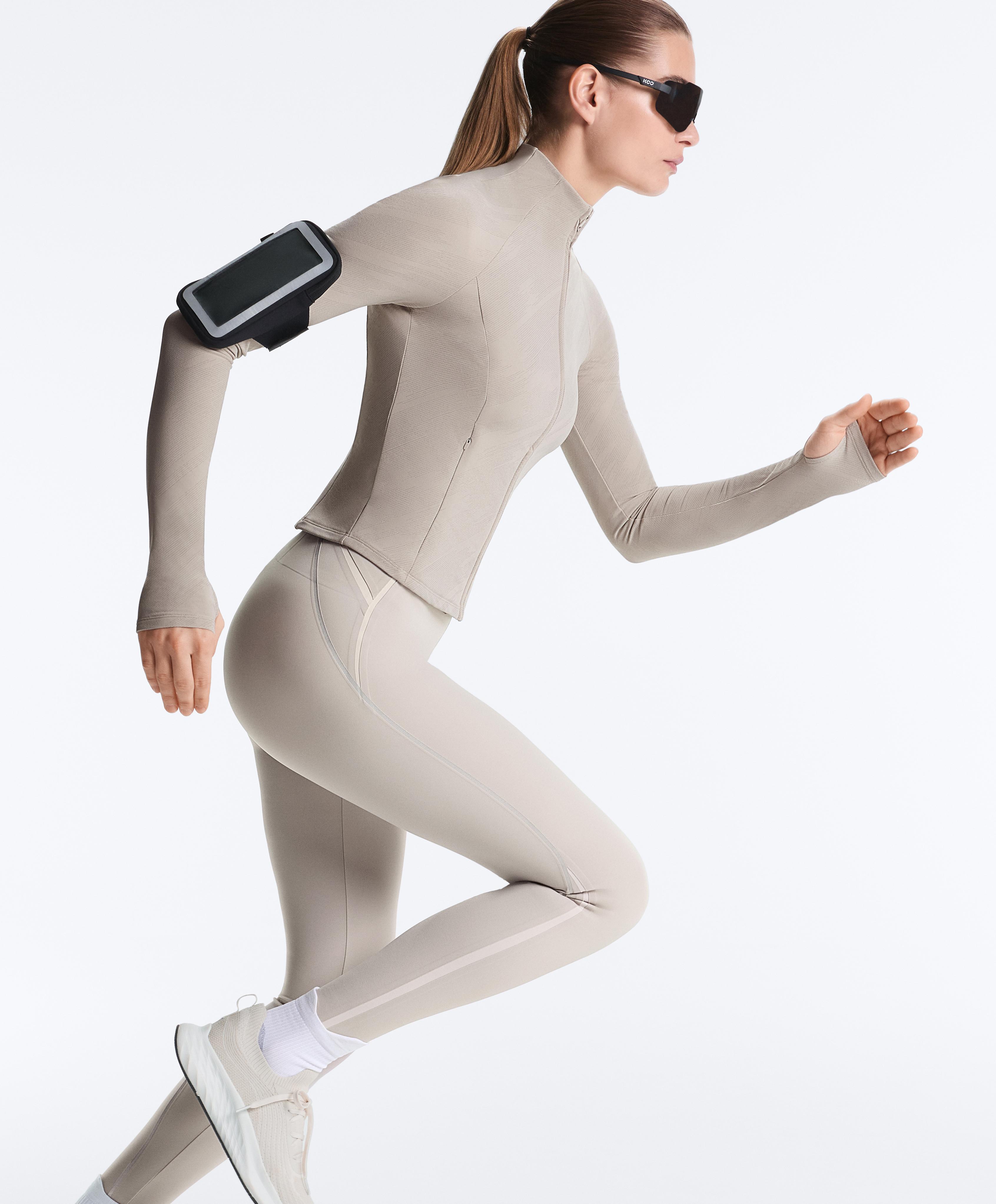 Light warm reflective technical jacket — TAUPE