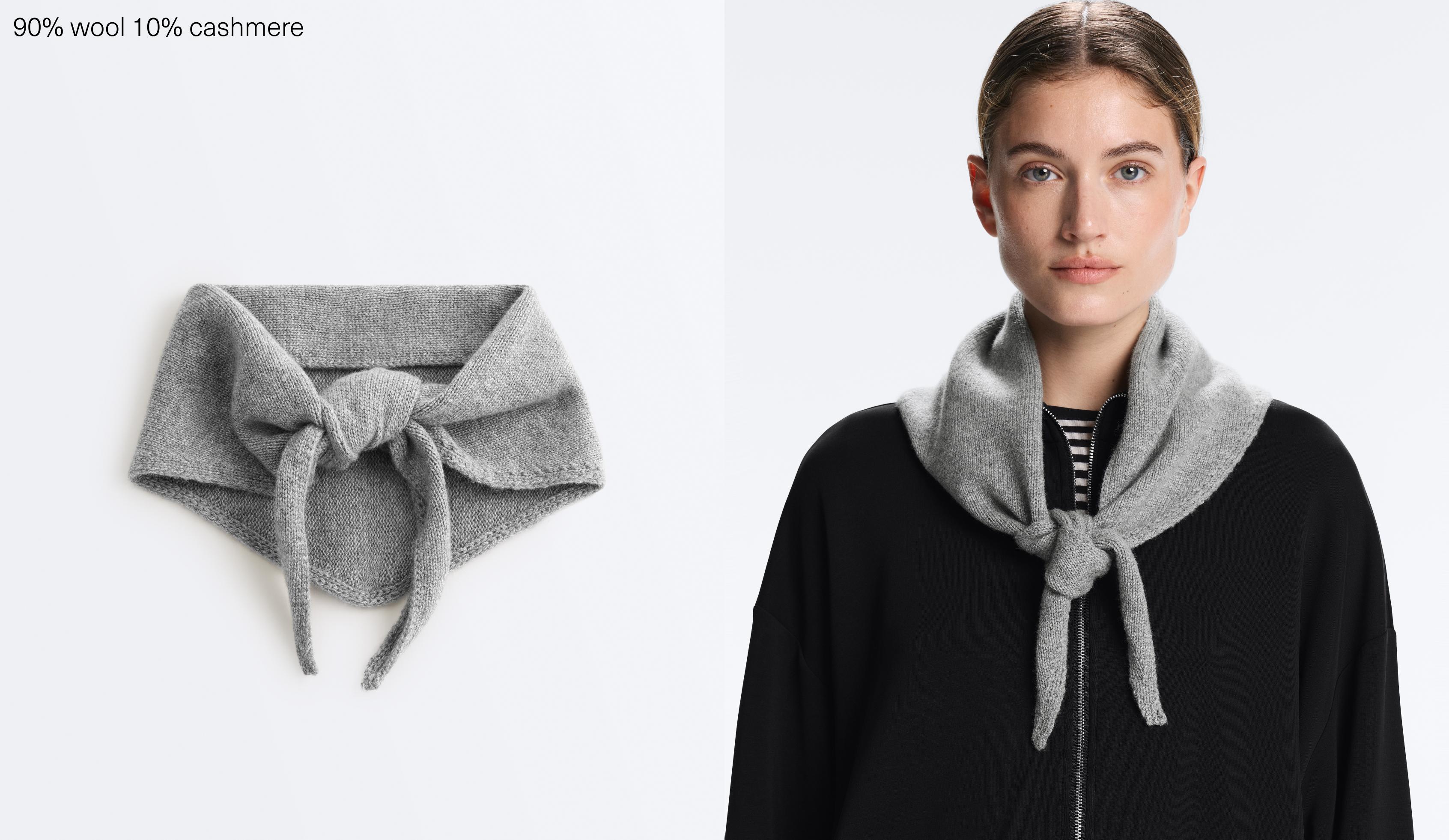 90% wool 10% cashmere knit bandana