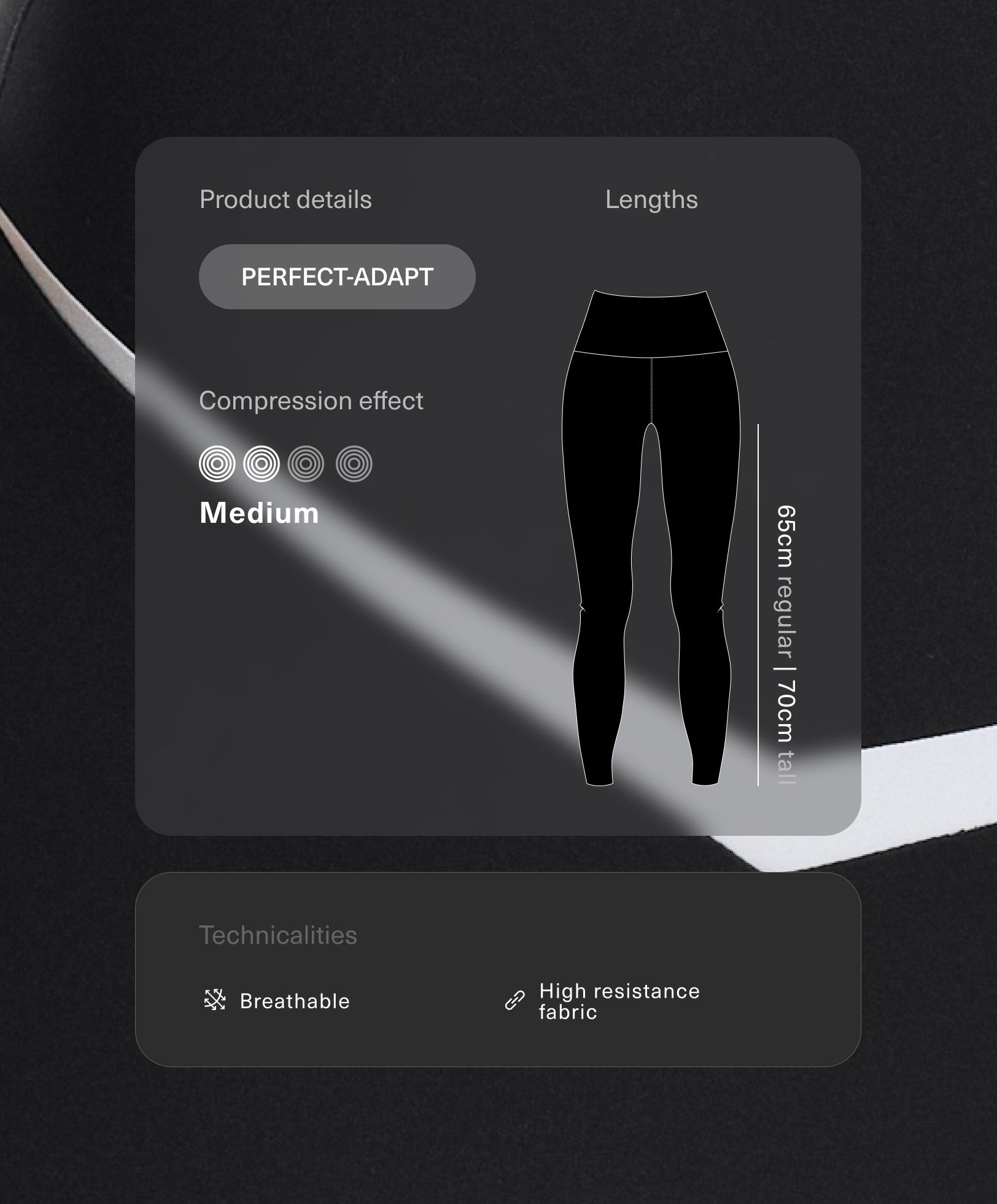 Perfect-adapt high rise ankle-length leggings with contrast detail Perfect-adapt high rise ankle-length leggings with contrast detail